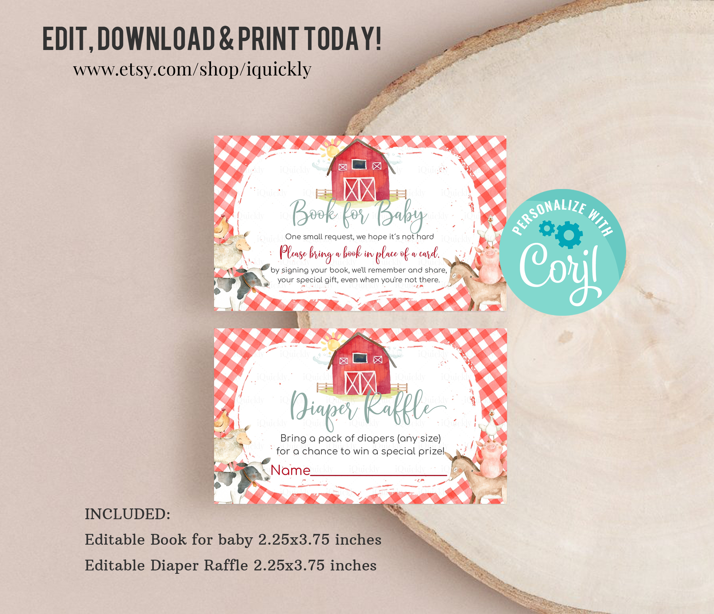 FR5-Diaper Raffle and Book for baby design preview