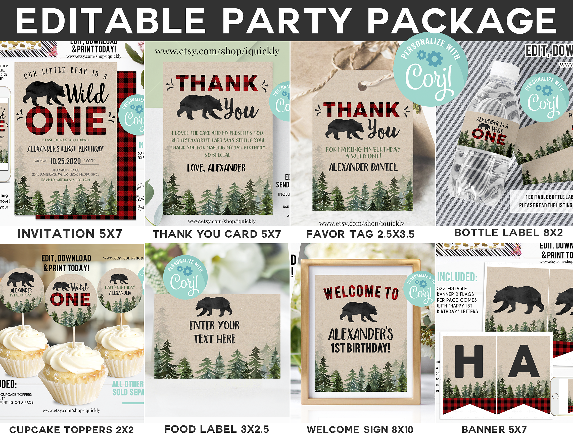 LWO - Lumberjack wild one party package design preview