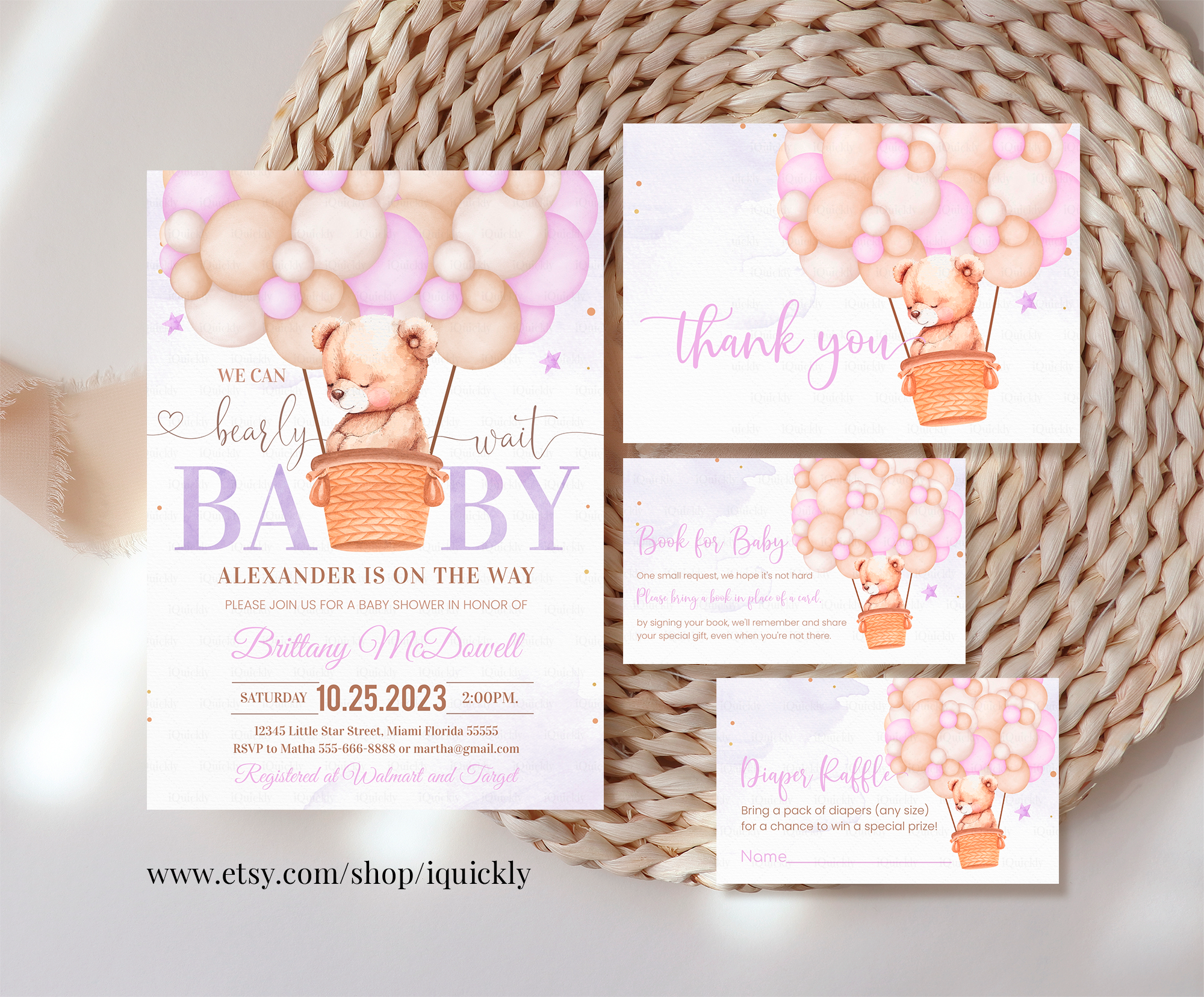 B106 - Teddy bear Balloon bundle design preview