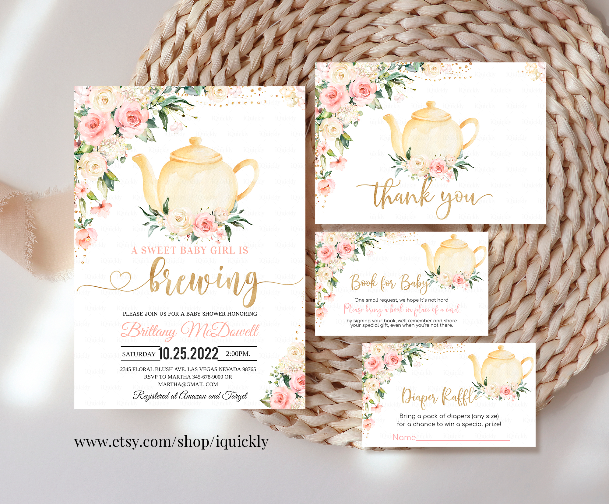 TEAB01 - Tea baby shower Bundle design preview