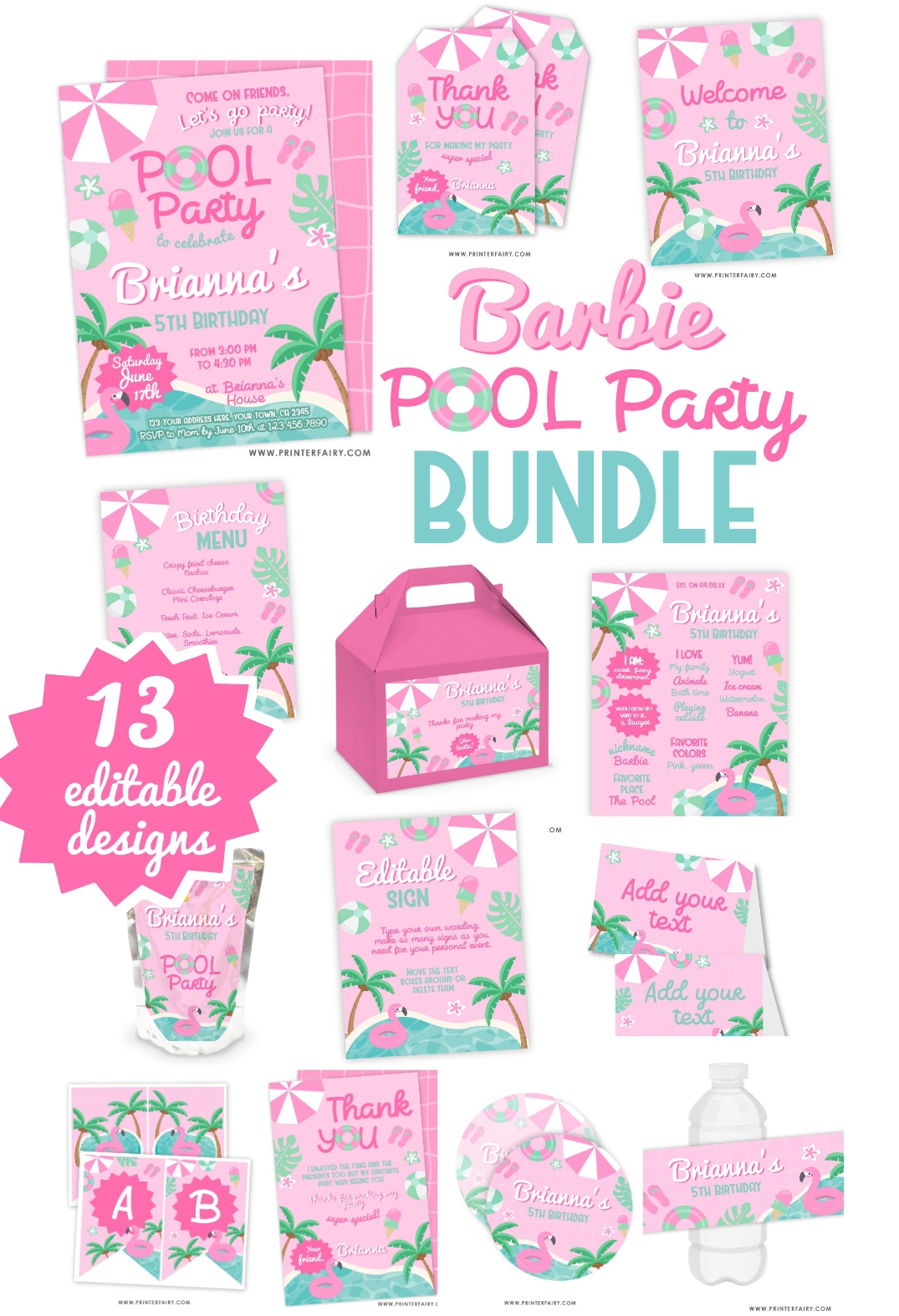 Barbie Pool Party Bundle design preview
