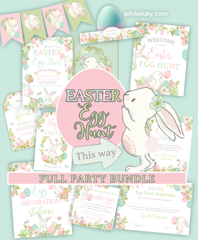 Easter Egg Hunt BUNDLE - www.printerfairy.com design preview