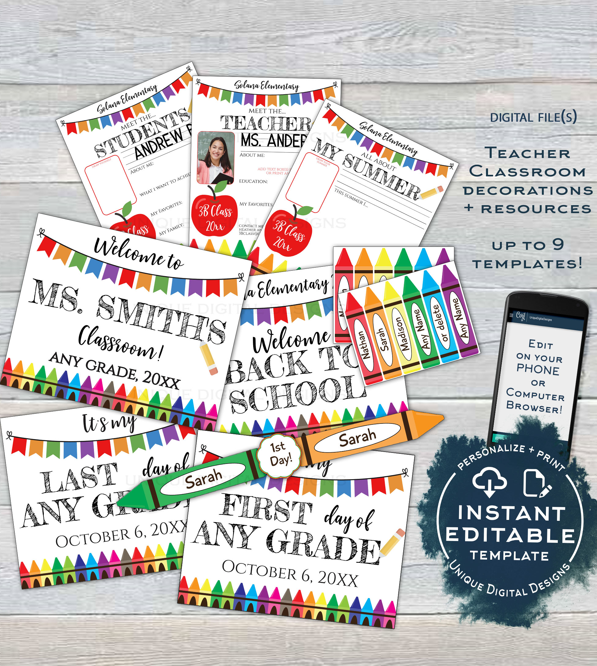 Teacher Pack - Crayons design preview