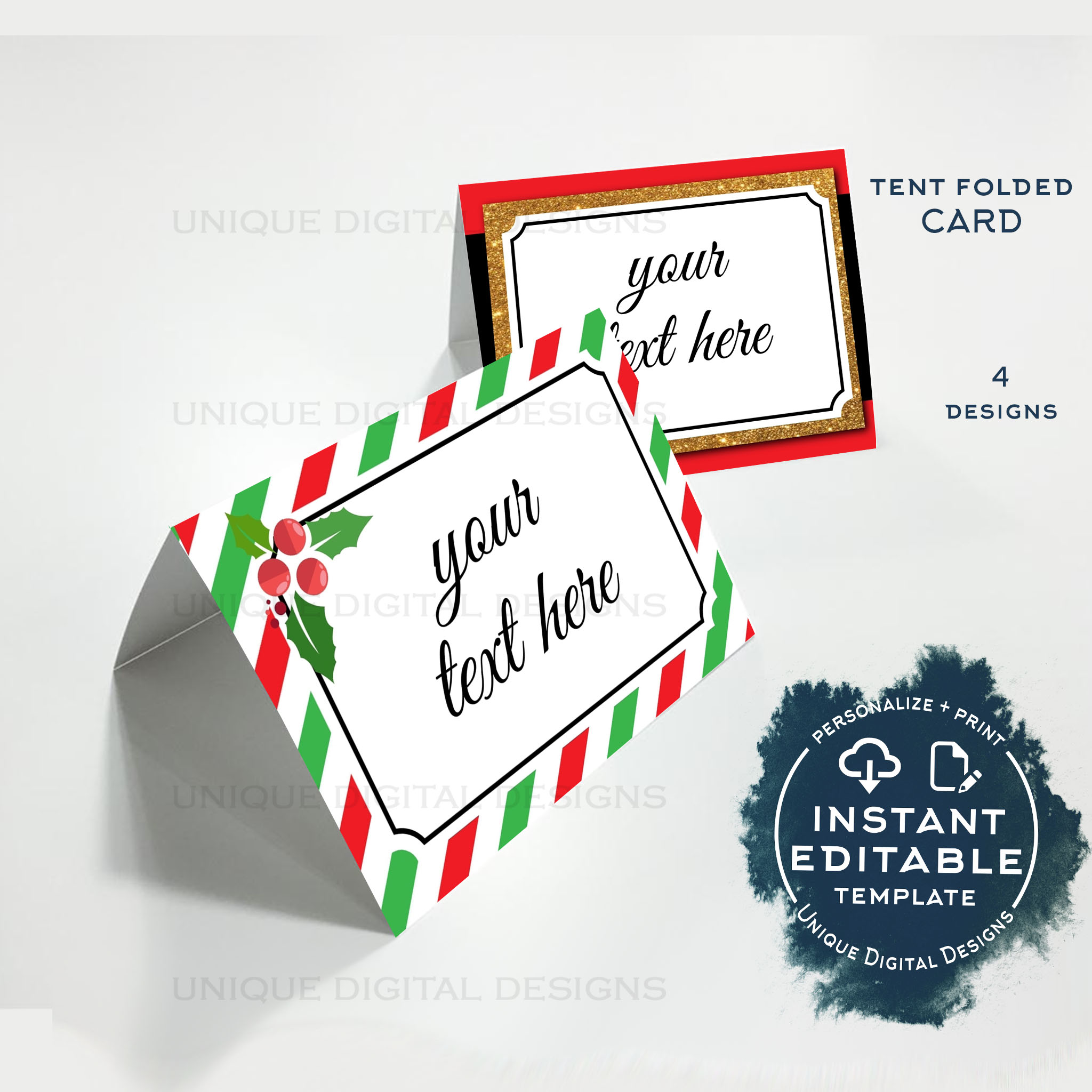 Food Label Place Cards - Christmas Variety MaMi design preview