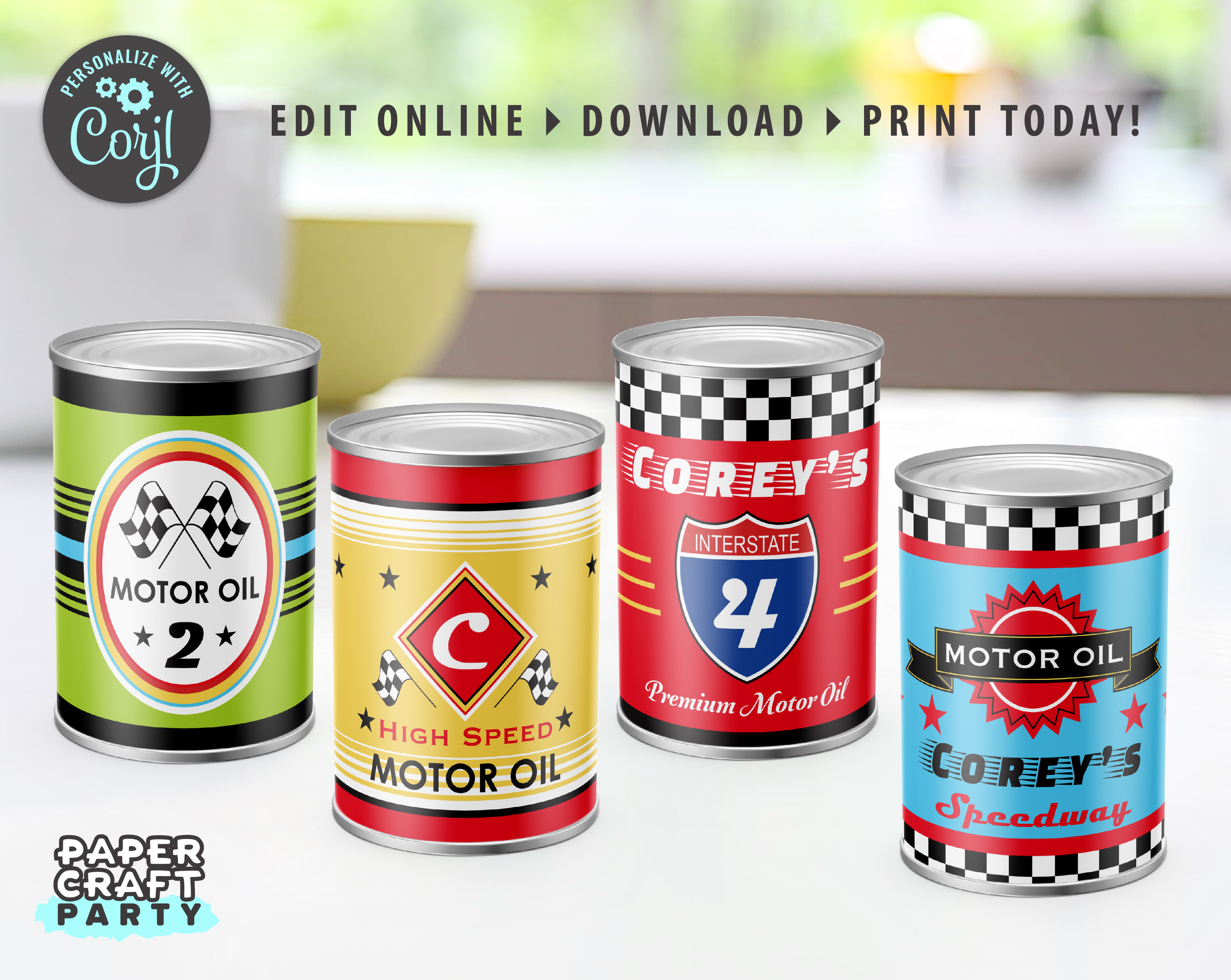 Race Car Oil Can 0062 design preview