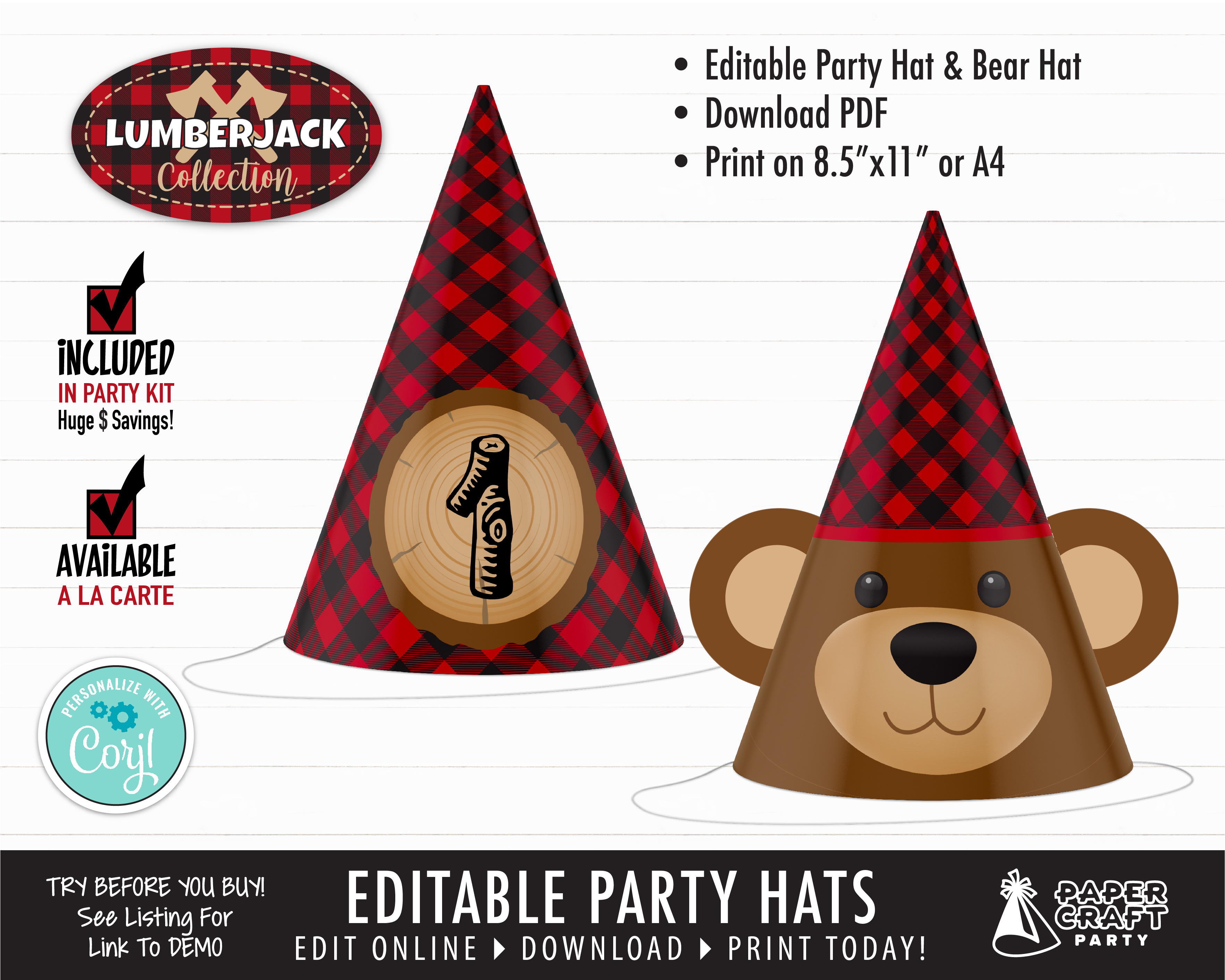 Lumberjack Party Hats 0030 design preview