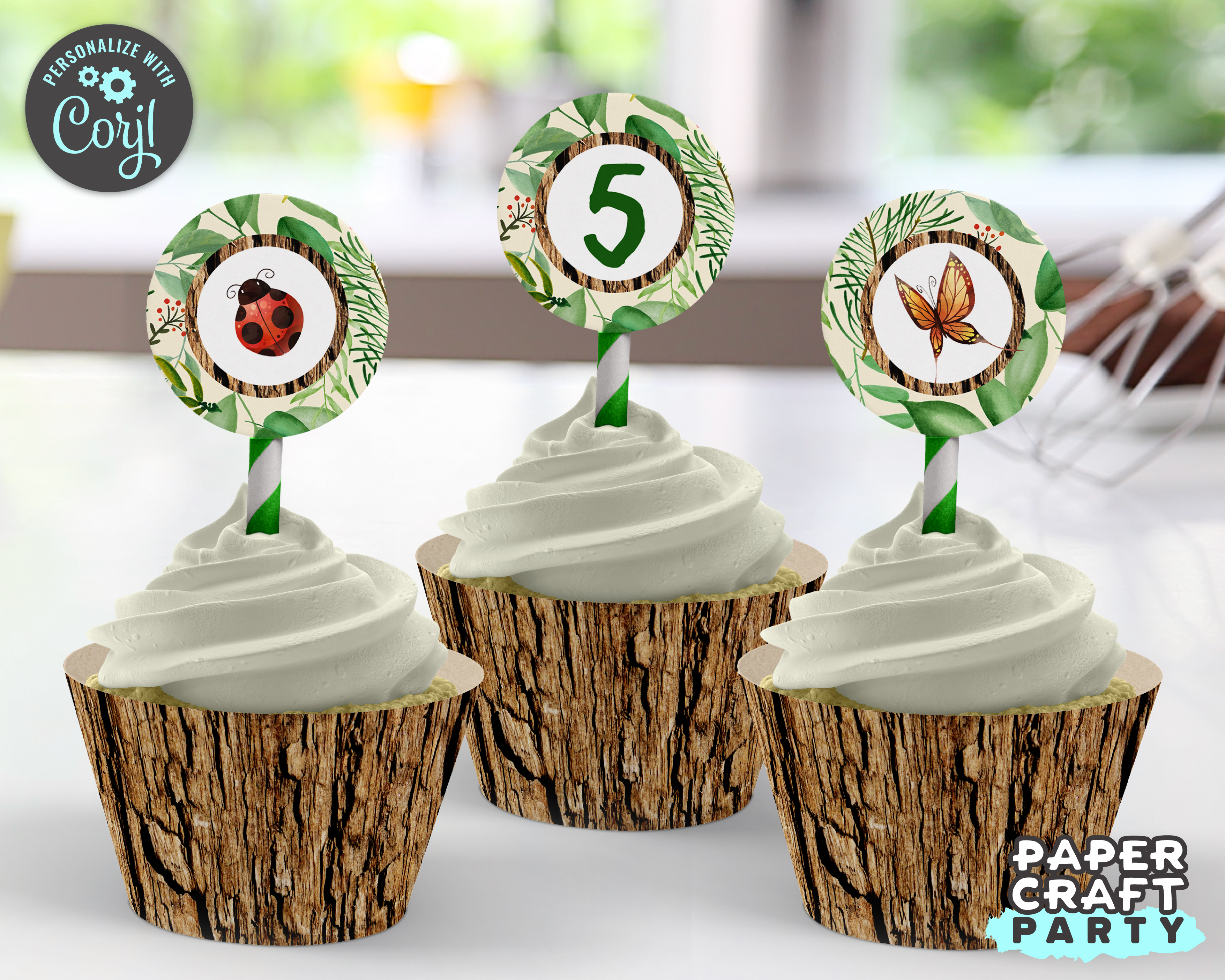 Nature Cupcake Wraps & Circles 0060 design preview