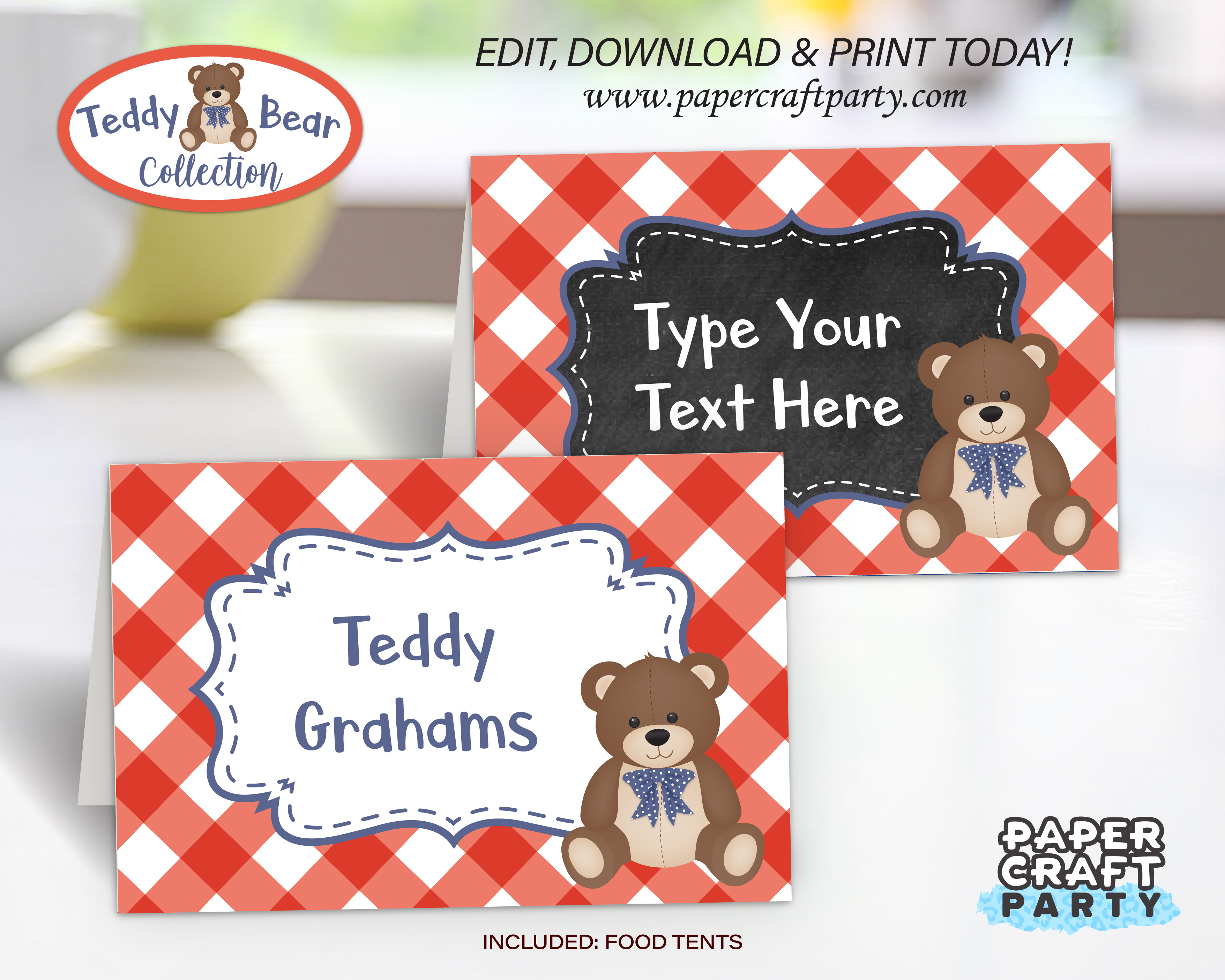 0082 Teddy Bear Food Tents design preview