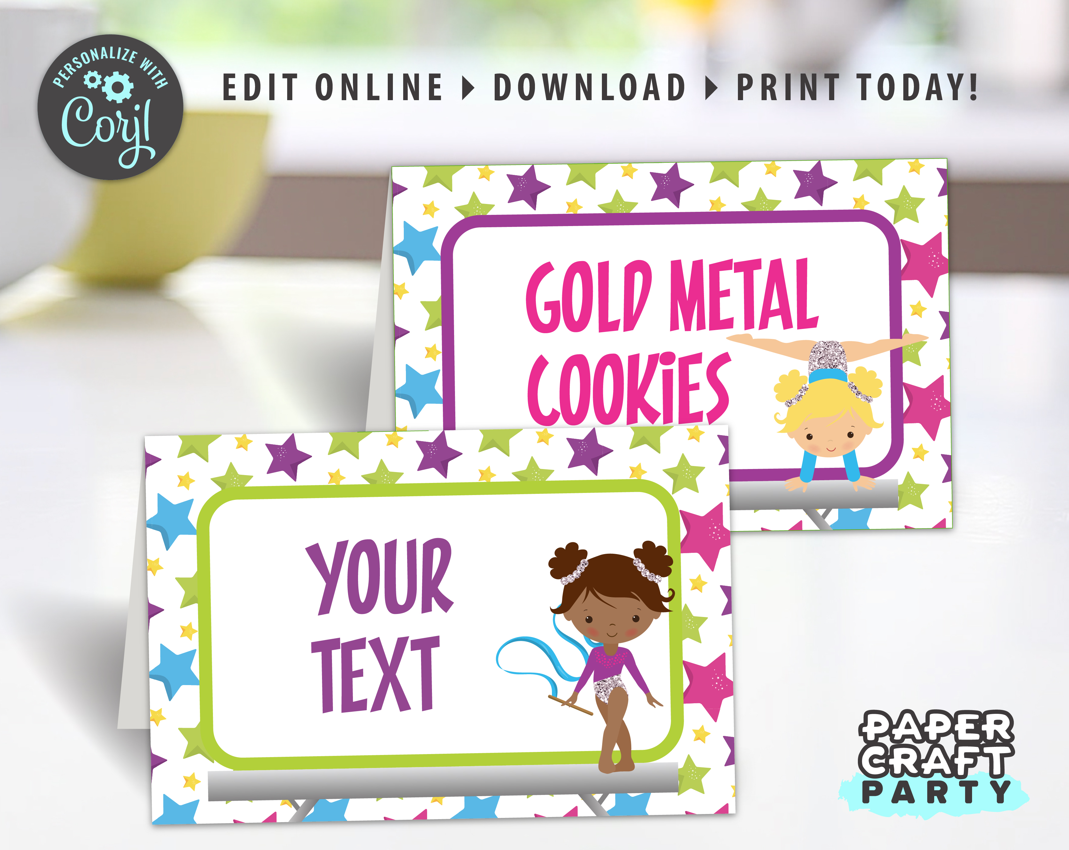 Gymnastics Table Tents 0021 design preview