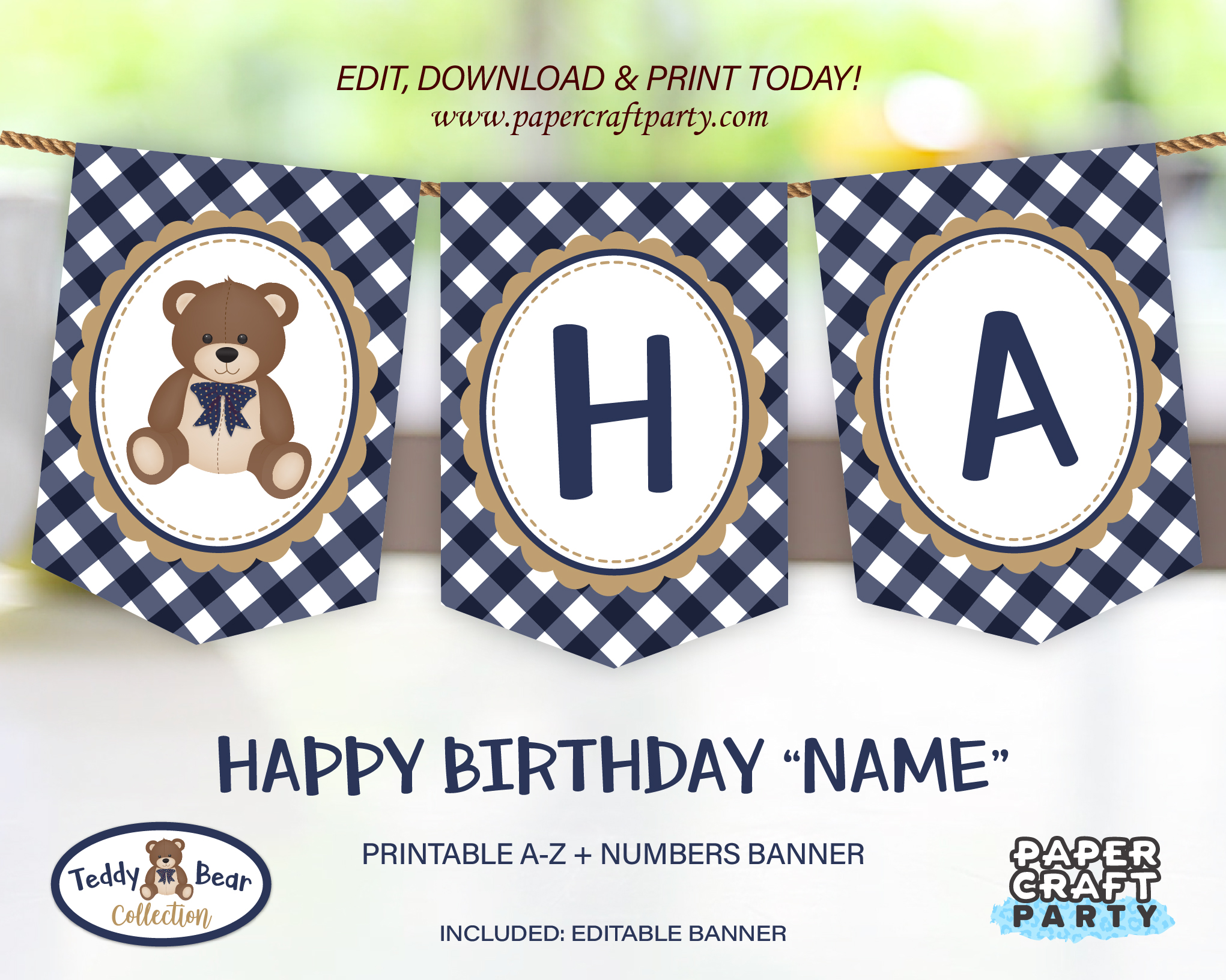 0085 Teddy Bear Banner design preview