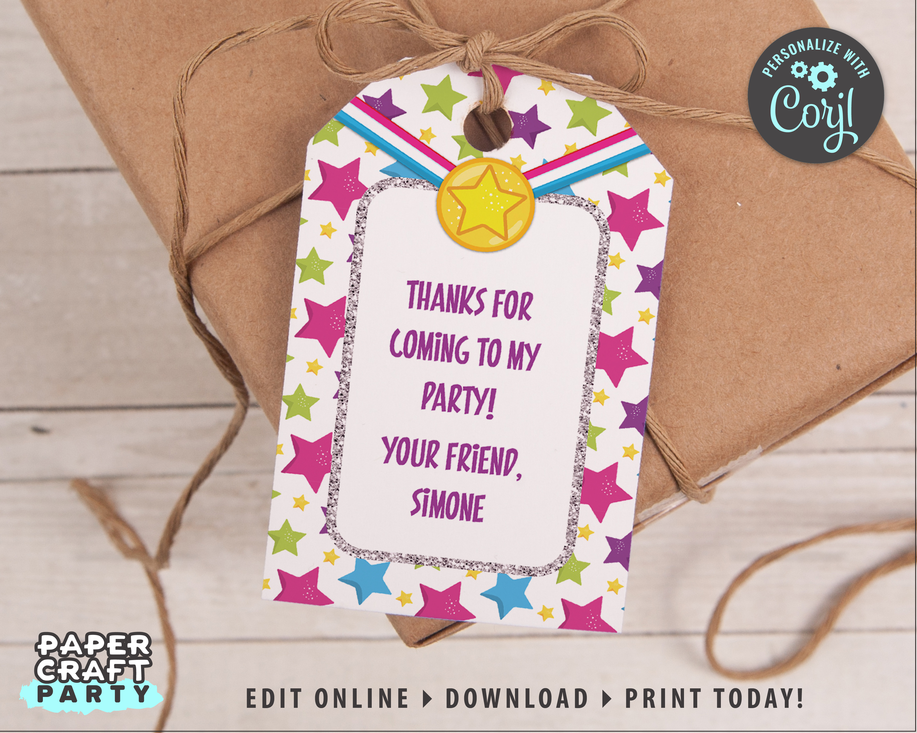 Gymnastics Gift Tags 0021 design preview