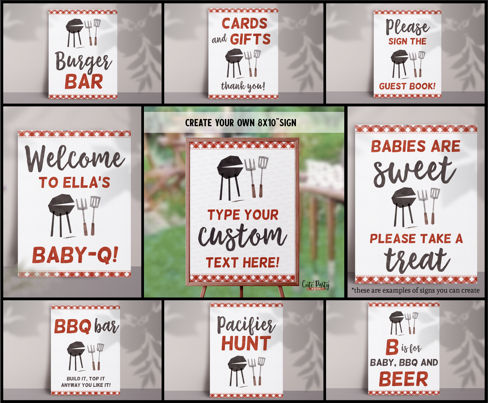 BBQ 8x10" sign - 201 design preview