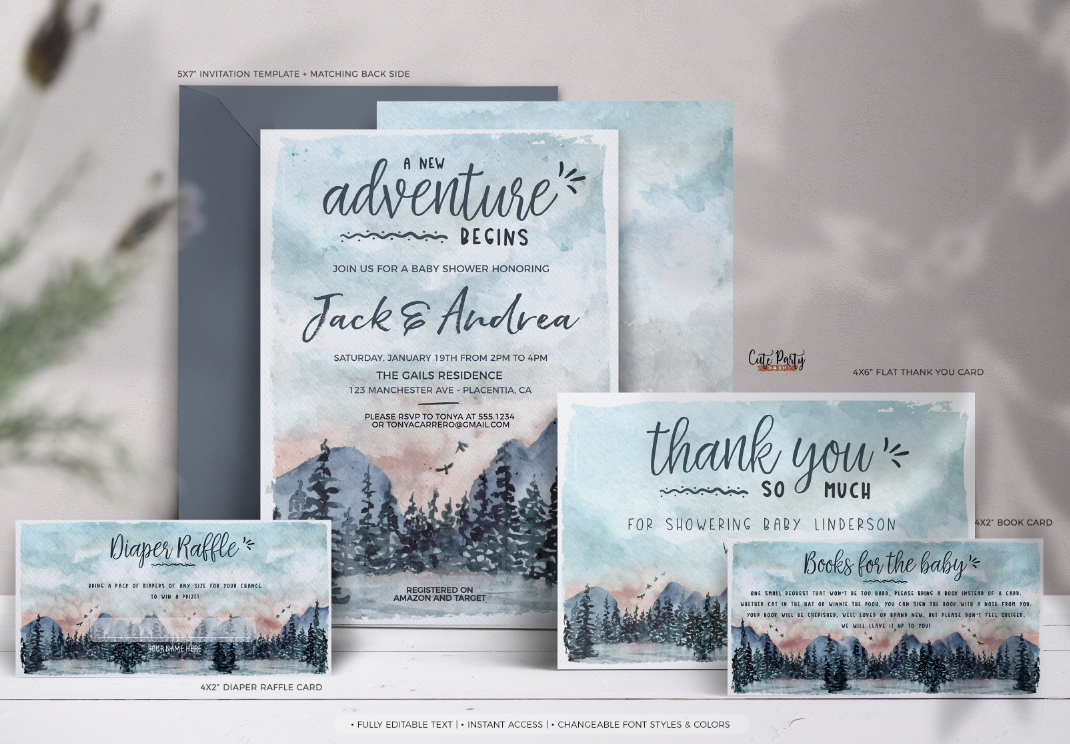Adventure Baby Shower Bundle #242 design preview