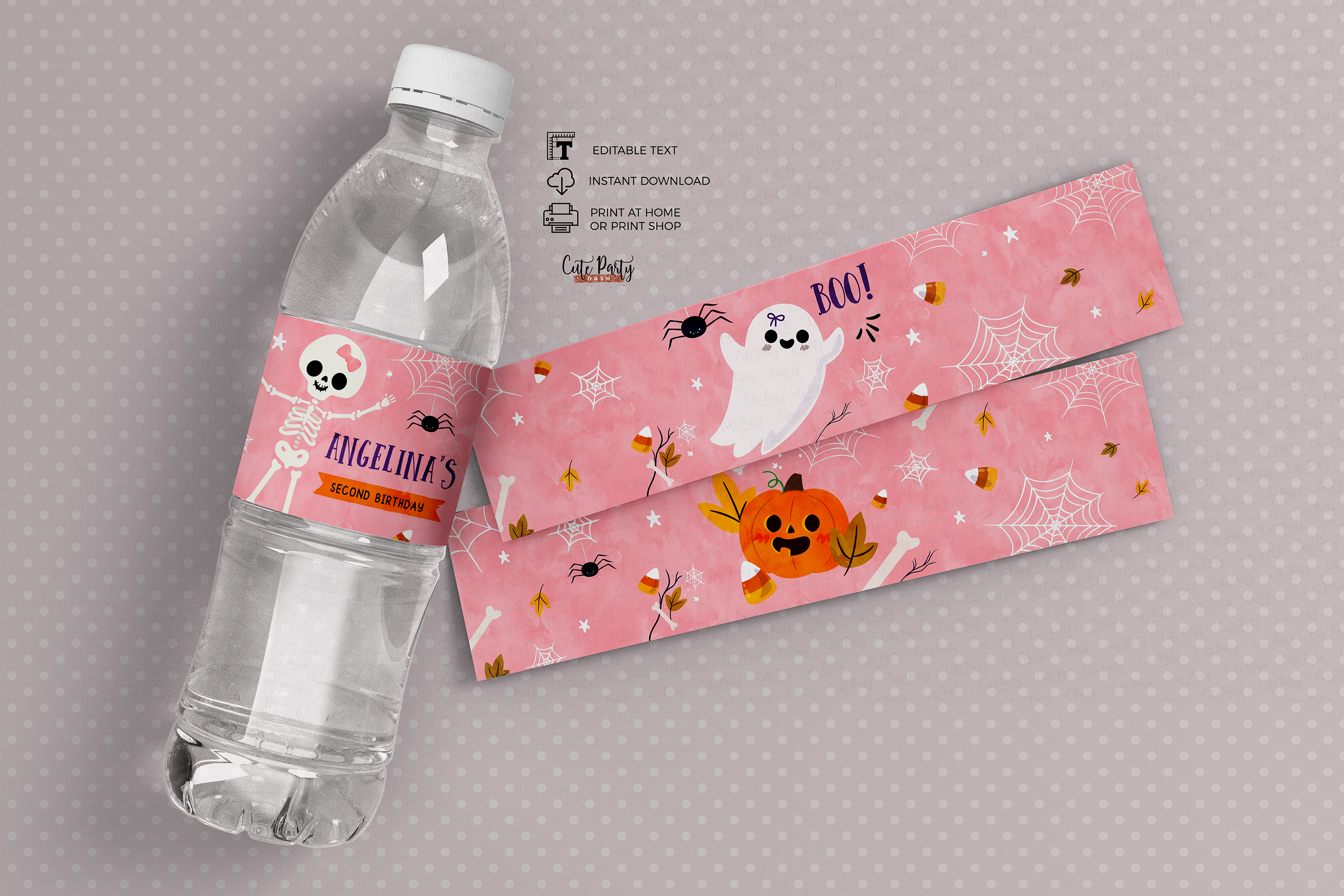 Halloween Water Bottle Labels - #473 design preview