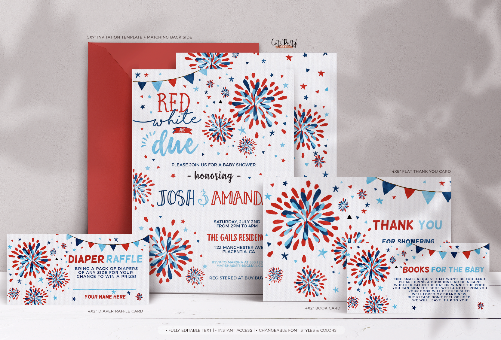 4th of July BS Invitation Bundle - 237 design preview