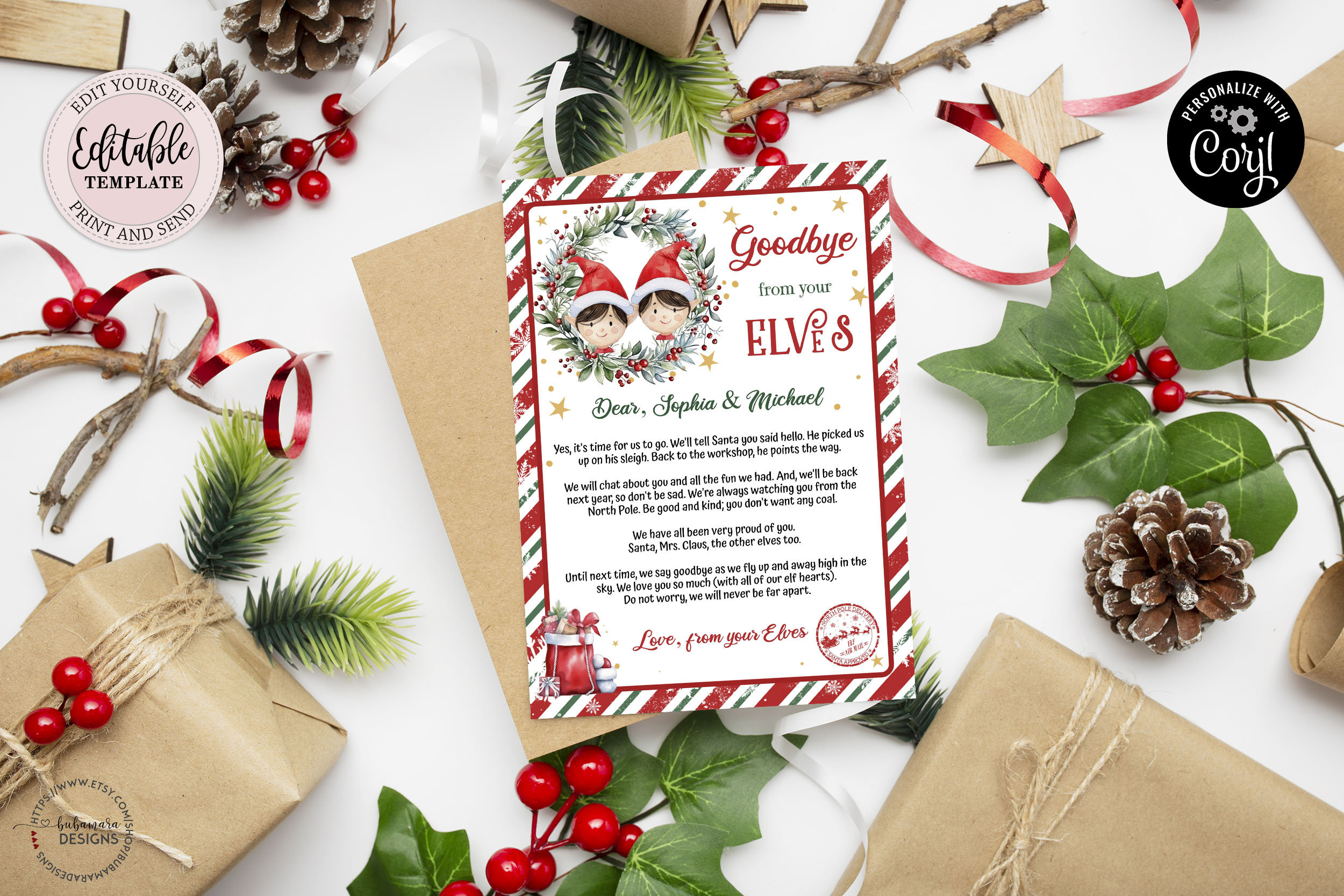 CR008F2 Goodbye from Elves letter design preview
