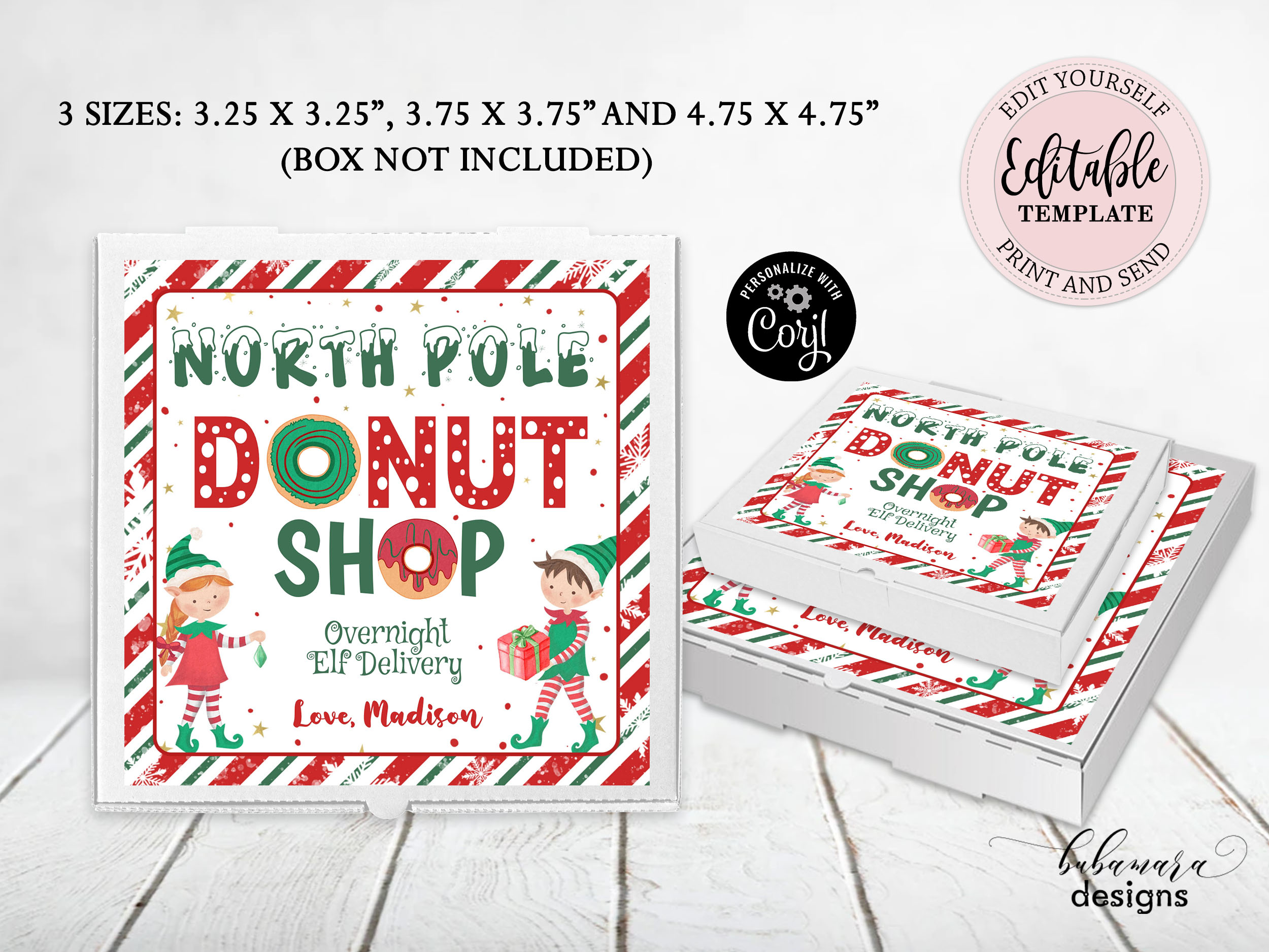 CR002 Pizza Box Label design preview