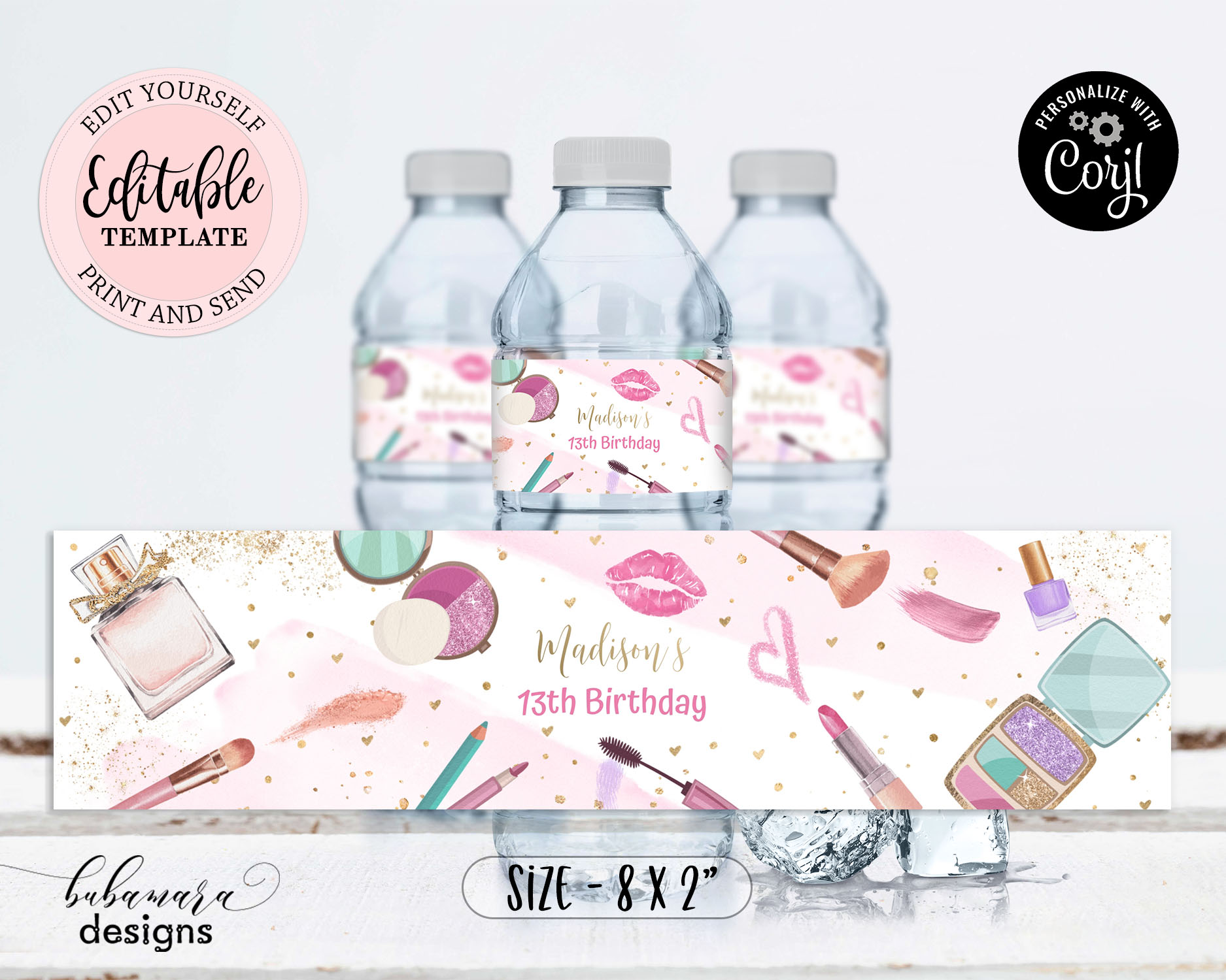 CEP079WB Water Bottle Label design preview