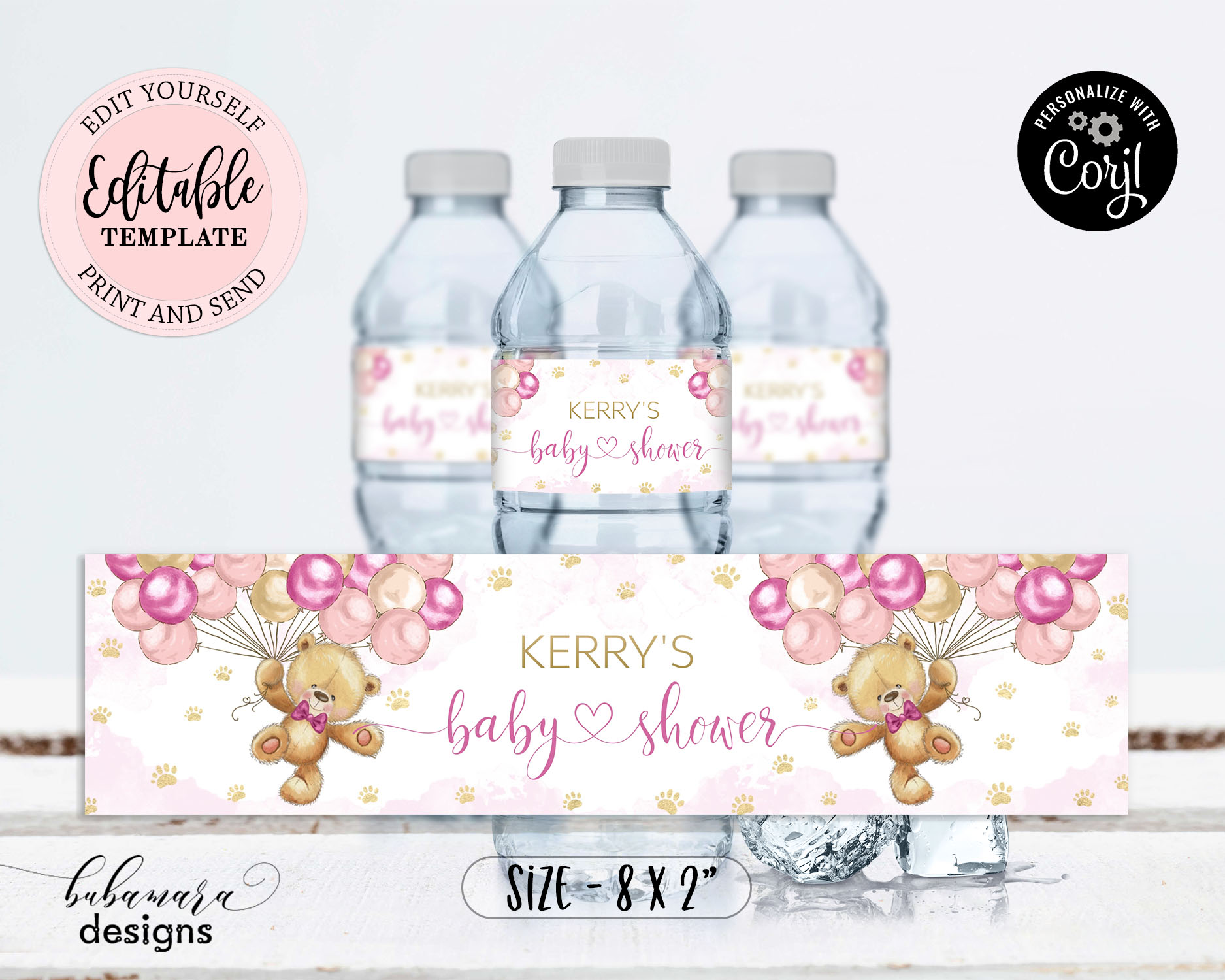 CEP078AWB Water Bottle Label design preview