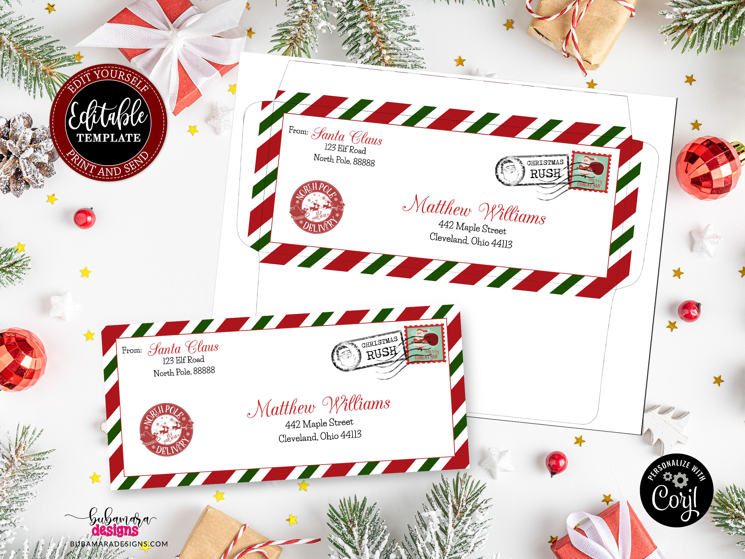 CR25006A4  Santa envelope design preview