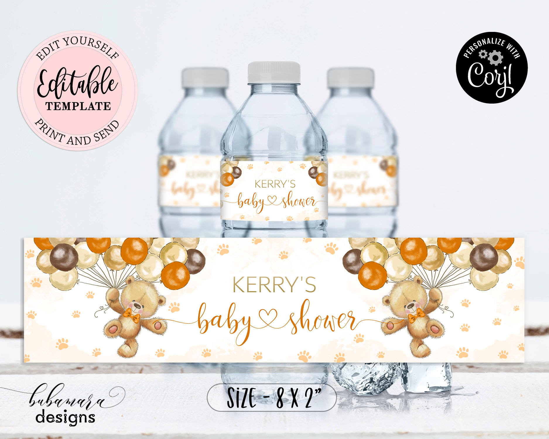CEP078EWB Water Bottle Label design preview