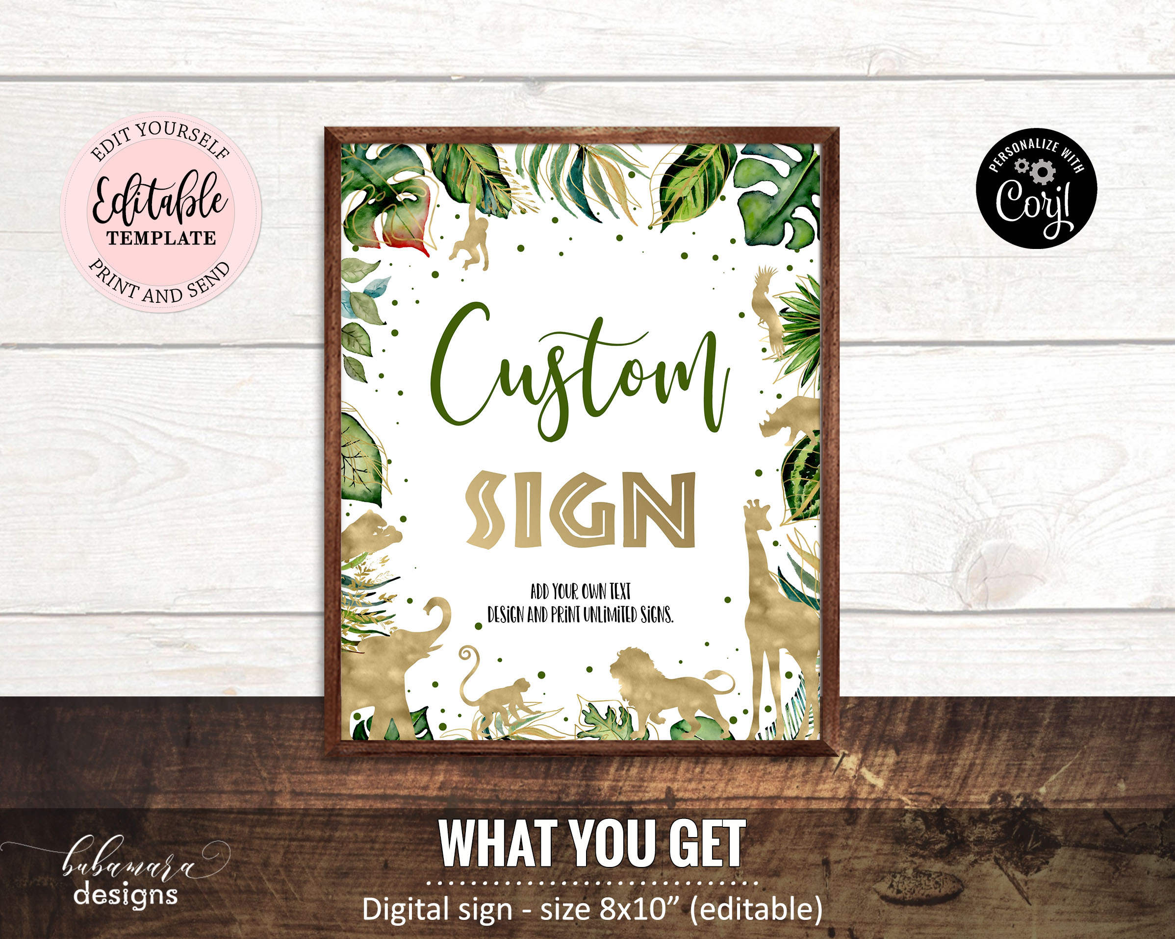 CEP038BCS Custom Sign 8x10 design preview