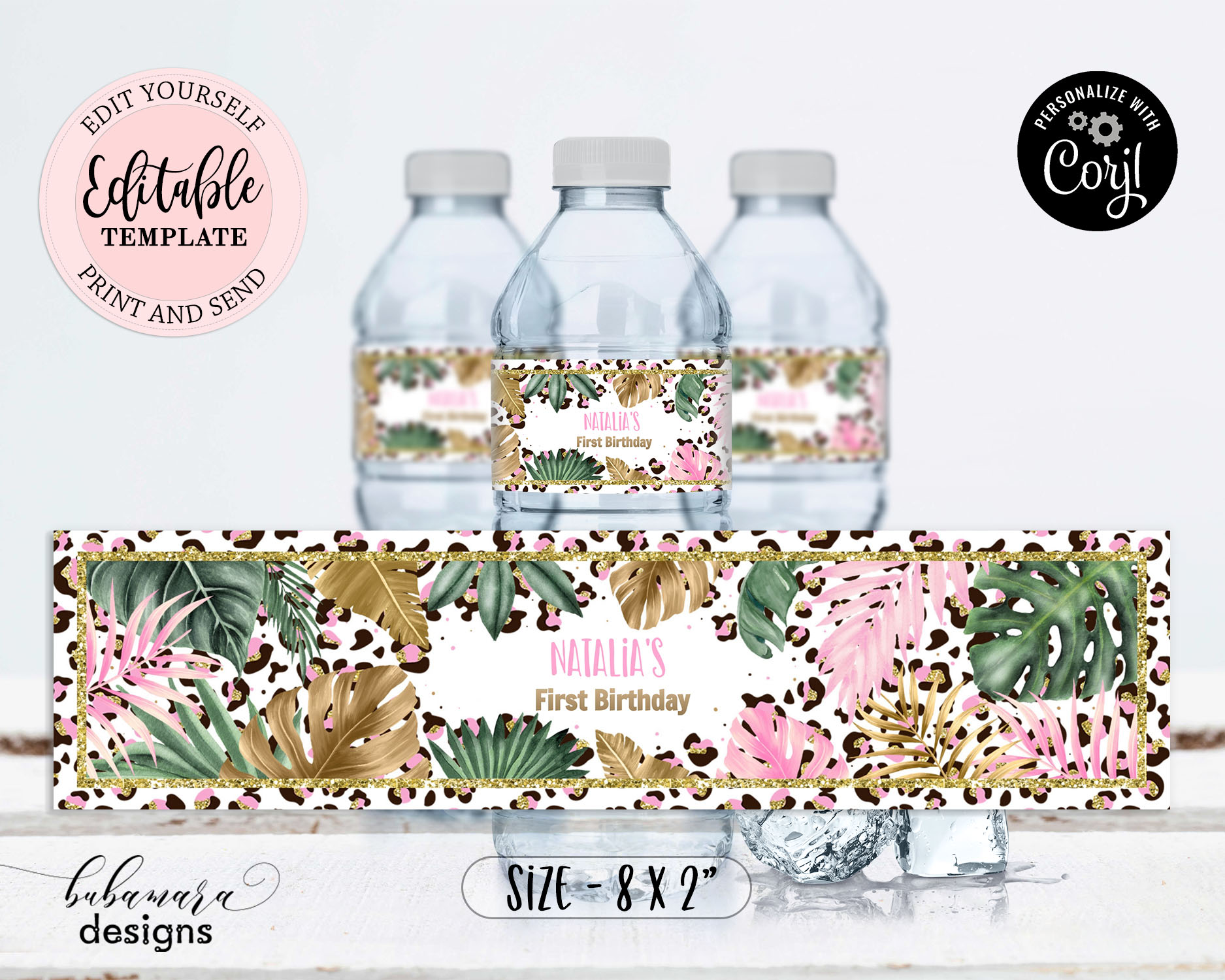 CEP086GWB Water Bottle Label design preview