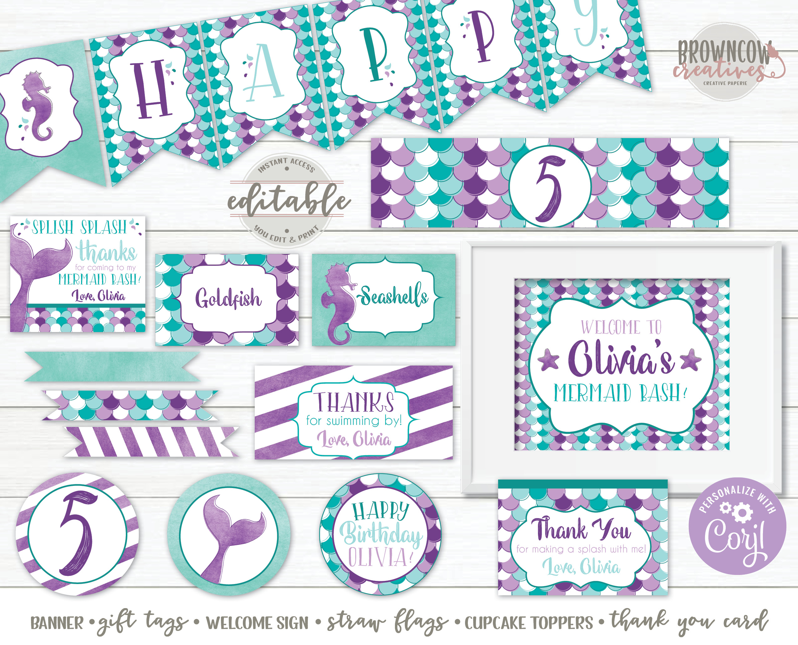 Under the Sea Mermaid Package design preview