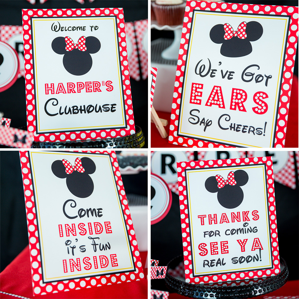 Minnie Red Sign Set design preview