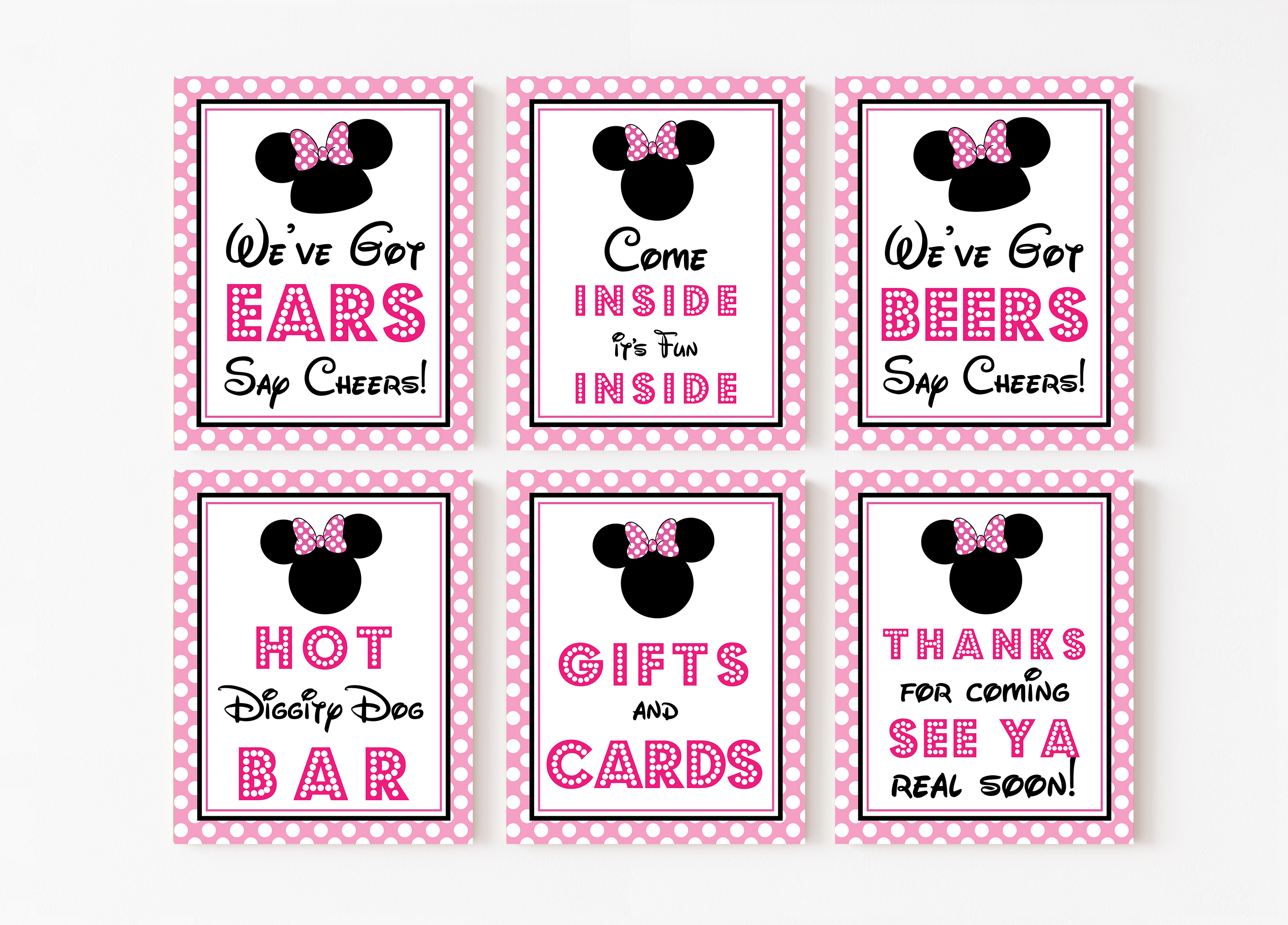 Minnie Pink Sign Set design preview