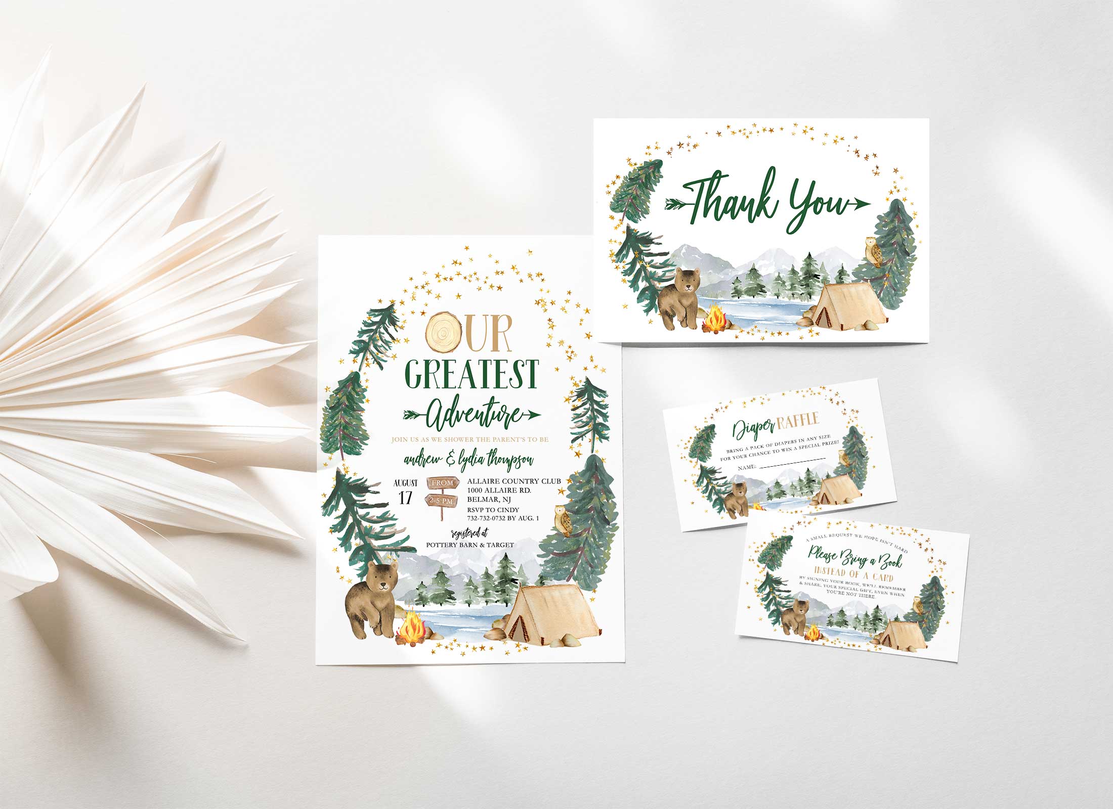 Baby Shower - Explorer - Our Greatest Adventure - Bundle - Simple design preview