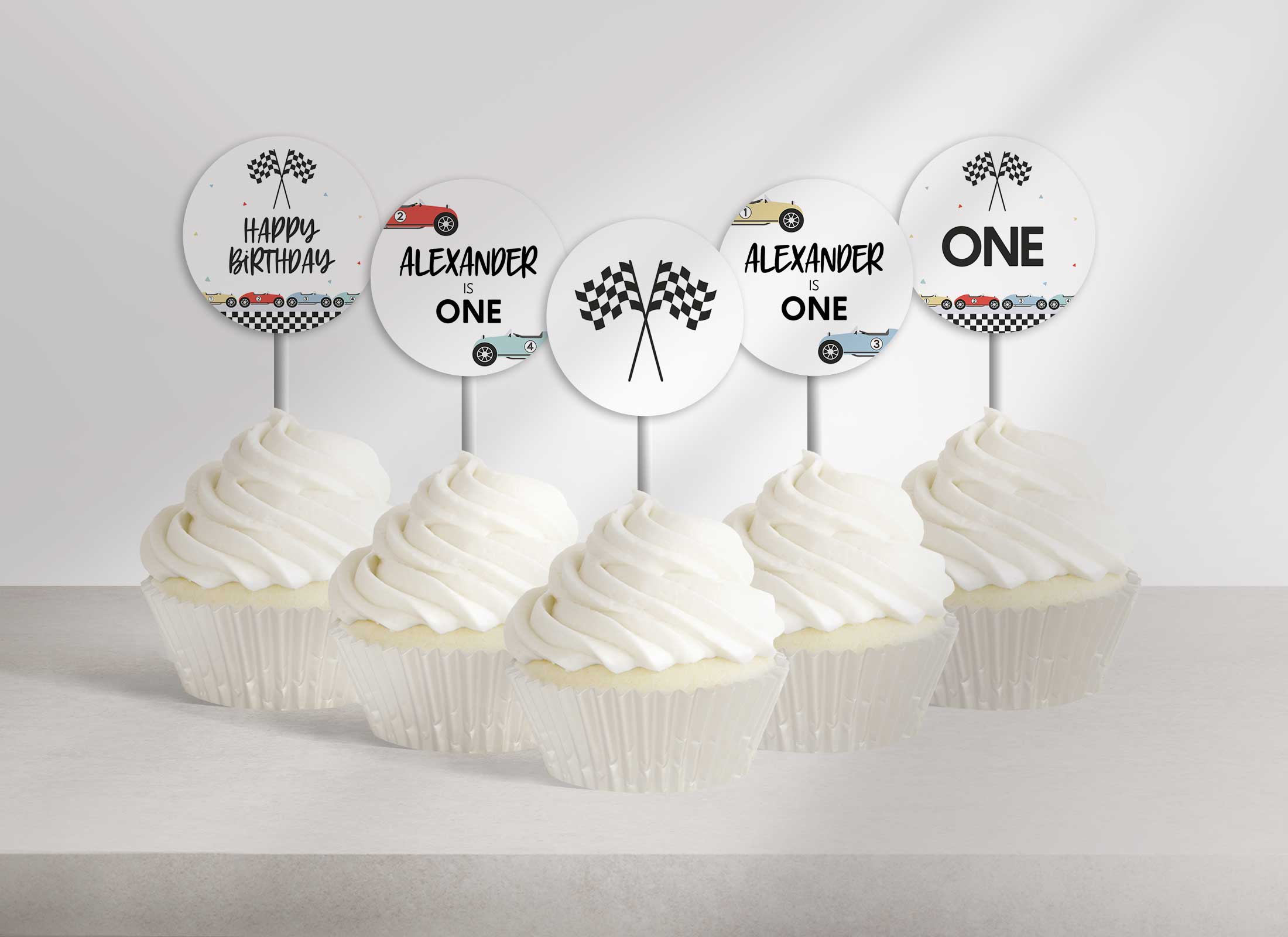 Race Car - Multi - Party Circles design preview