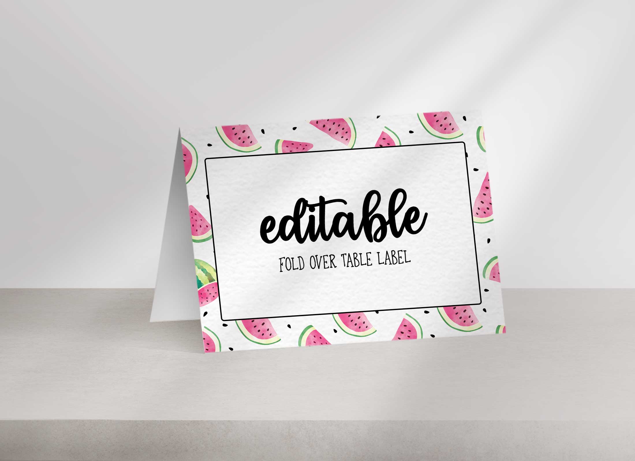 Watermelon Birthday - Food Labels Pink design preview