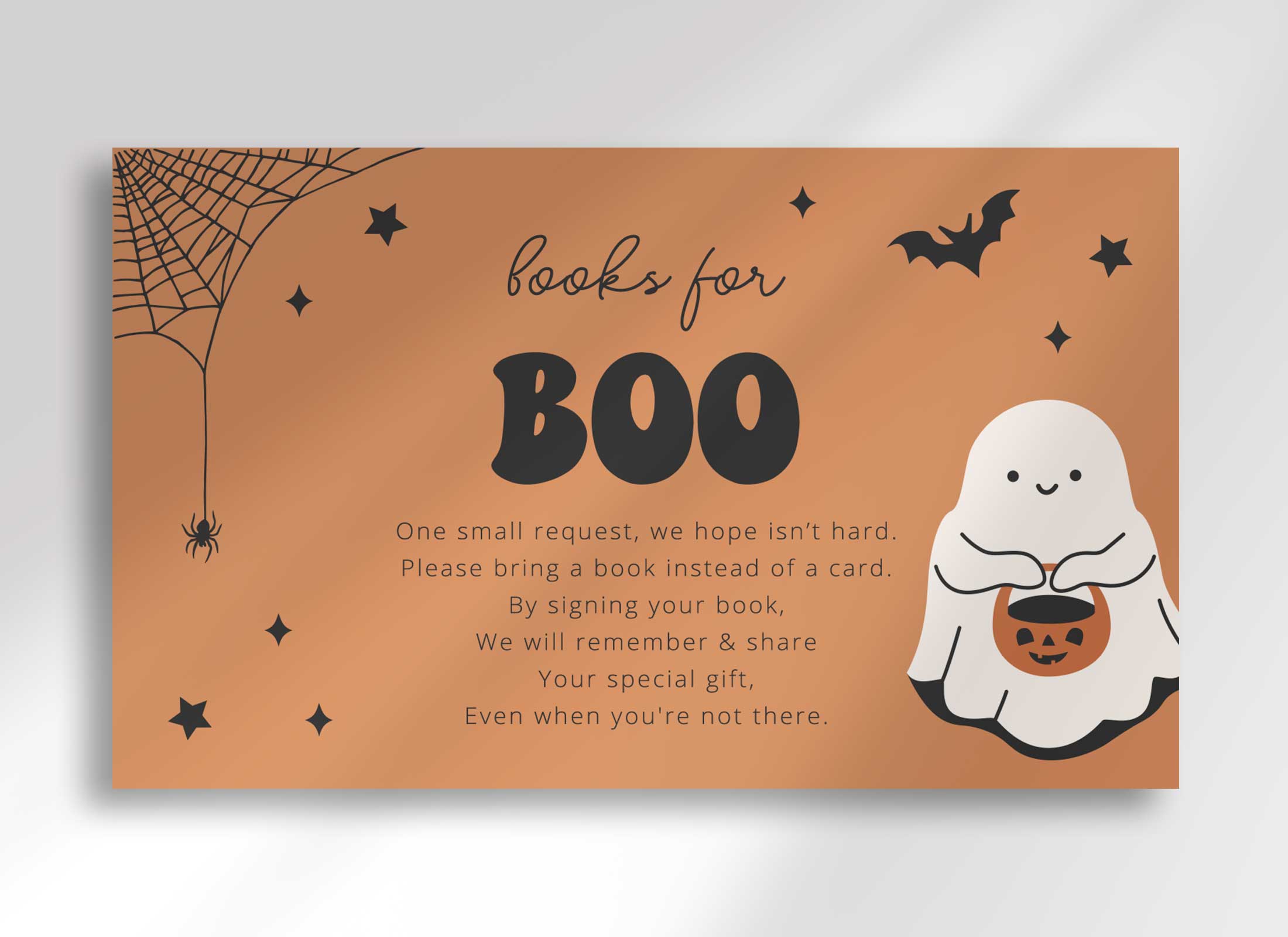 Happy Ghosts - Baby Shower - Orange - Books for Boo design preview