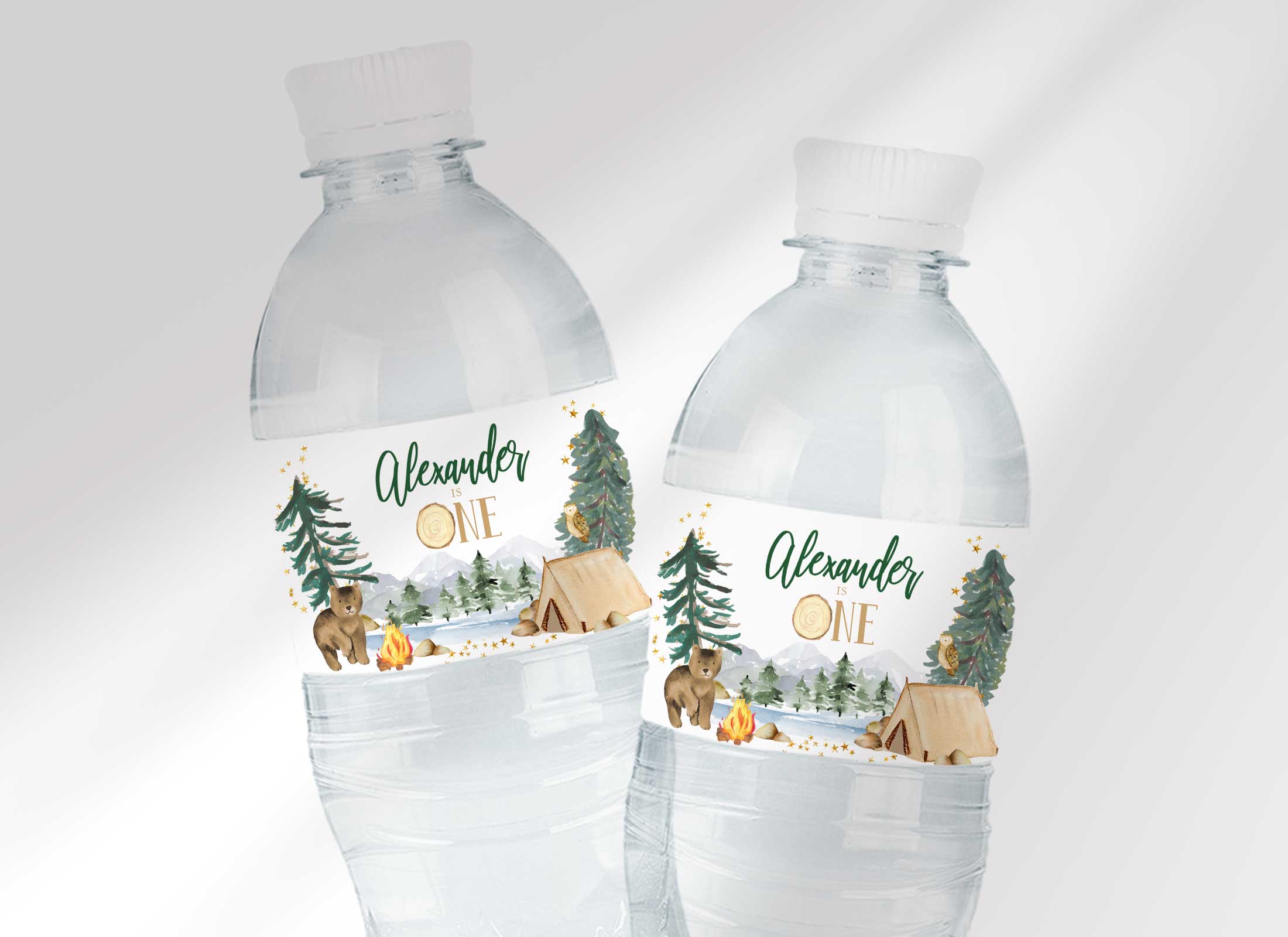 Explorer - Birthday - Water Bottle Label - Simple design preview