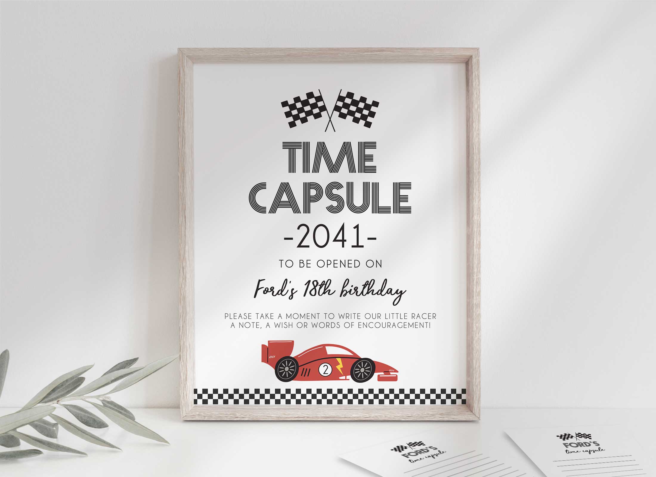 Racer Birthday - Time Capsule design preview