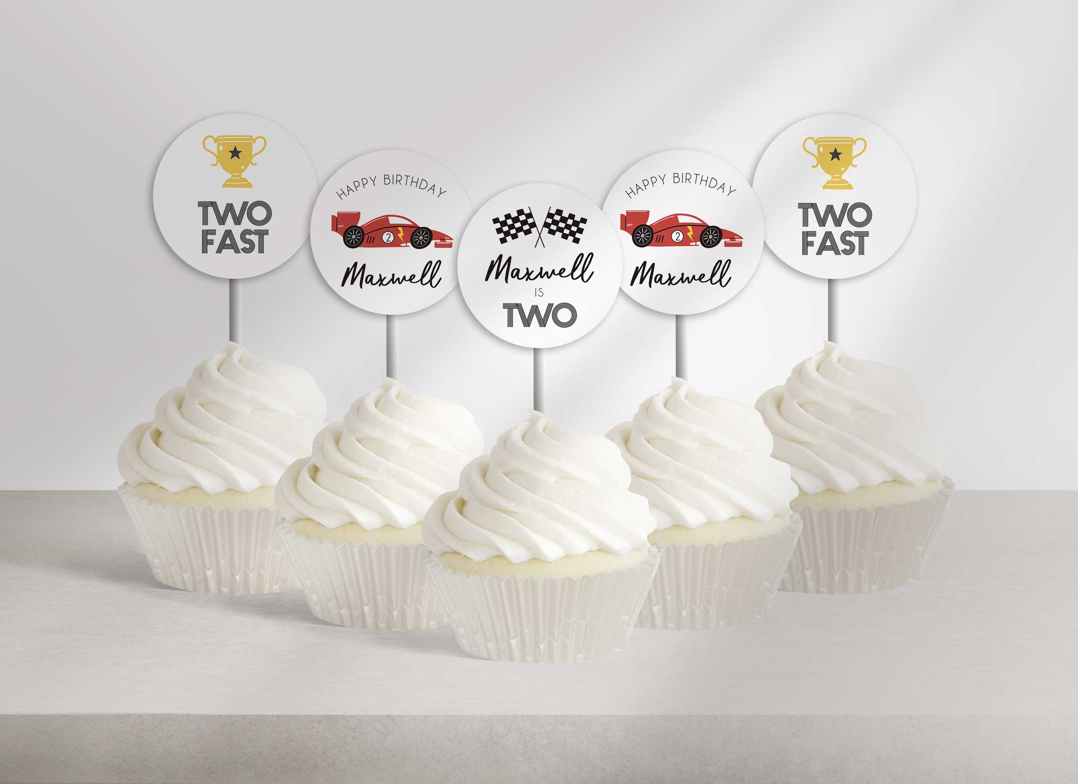 Racer Birthday - Party Circles - 2in design preview