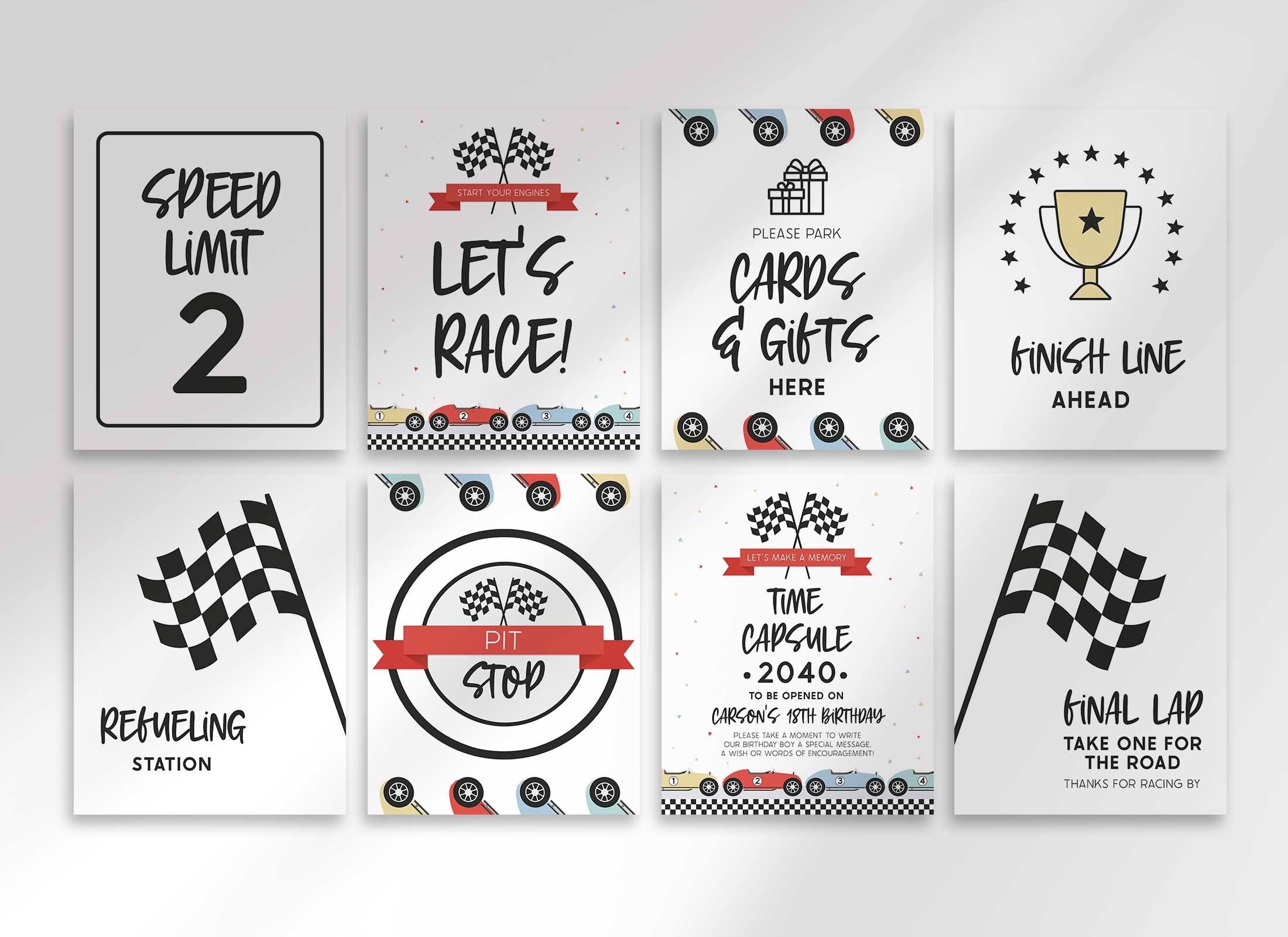 Race Car - Multi - 8x10 - Package design preview