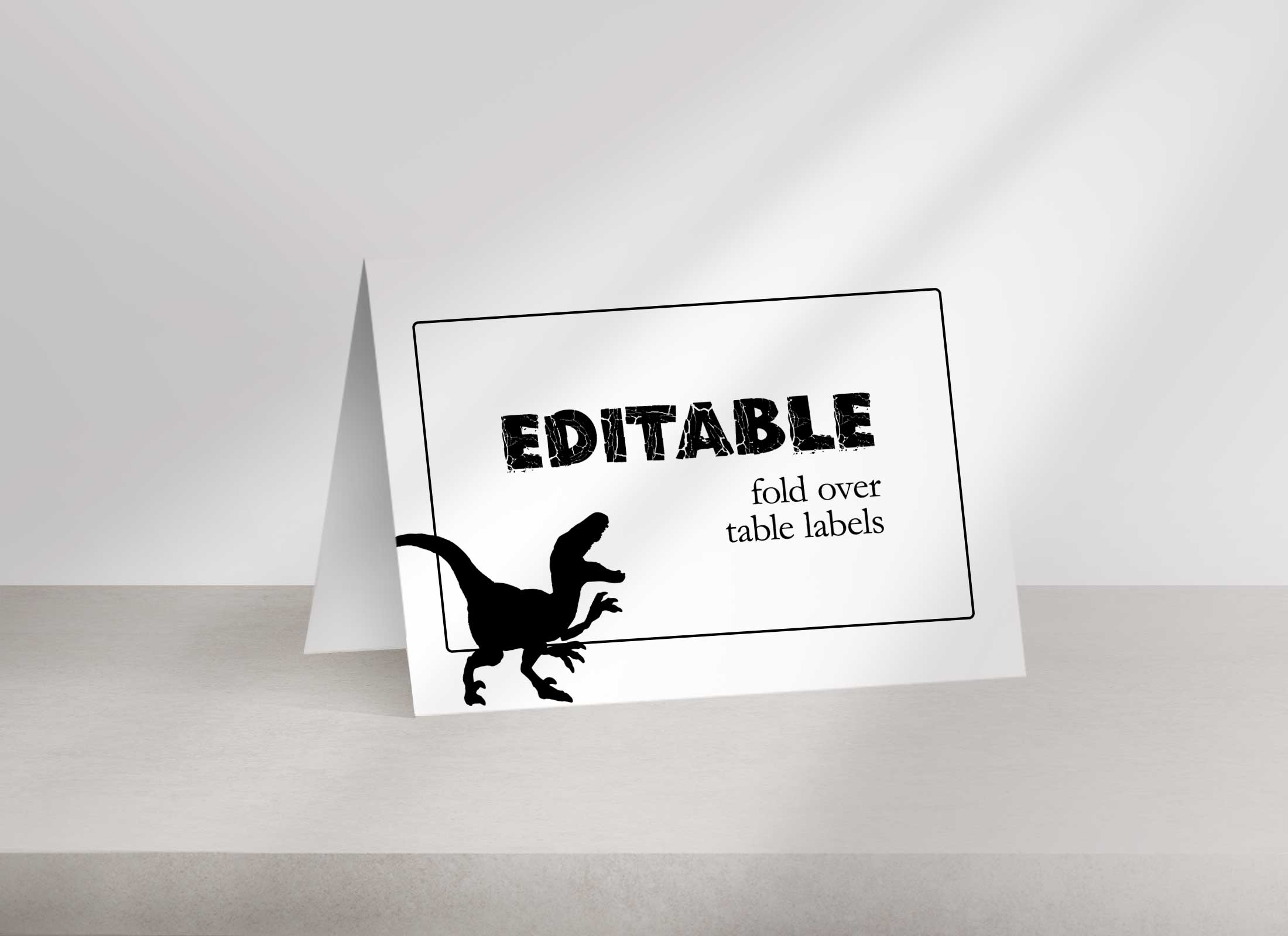 Dino - Food Labels Black design preview
