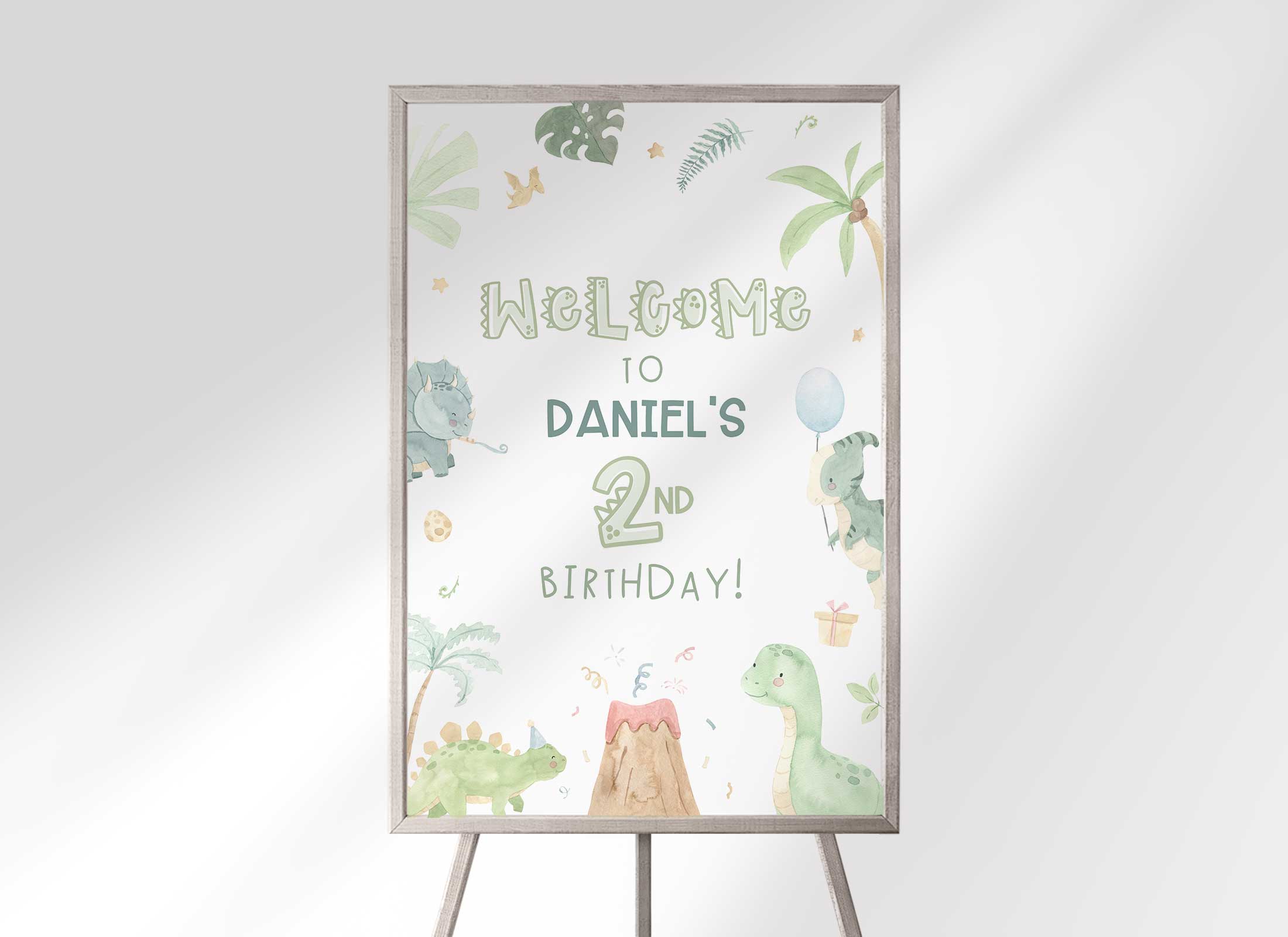 Baby Dino - Welcome Sign design preview