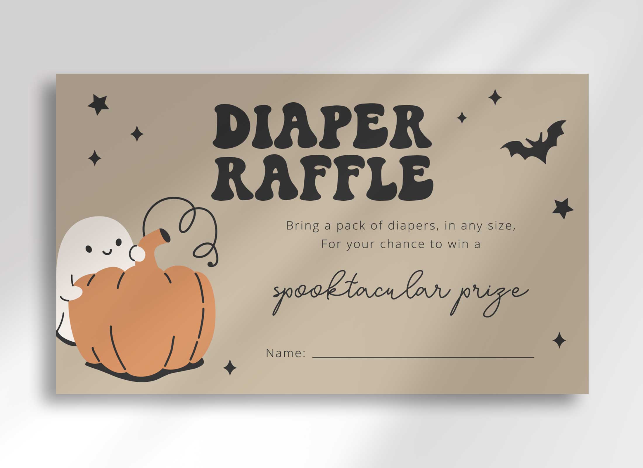 Happy Ghosts - Baby Shower - Neutral - Diaper Raffle design preview