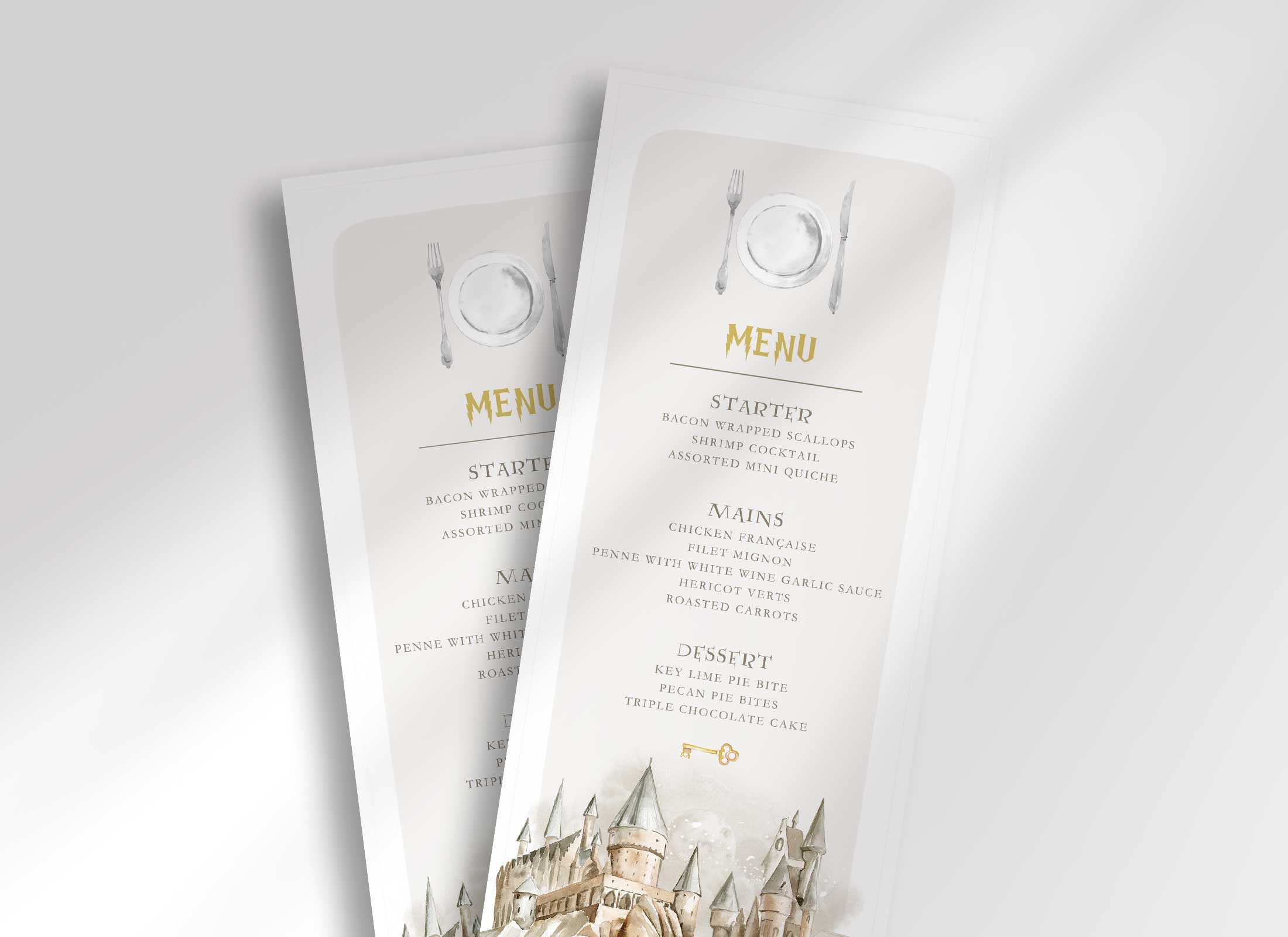 Wizard - Menu Card design preview