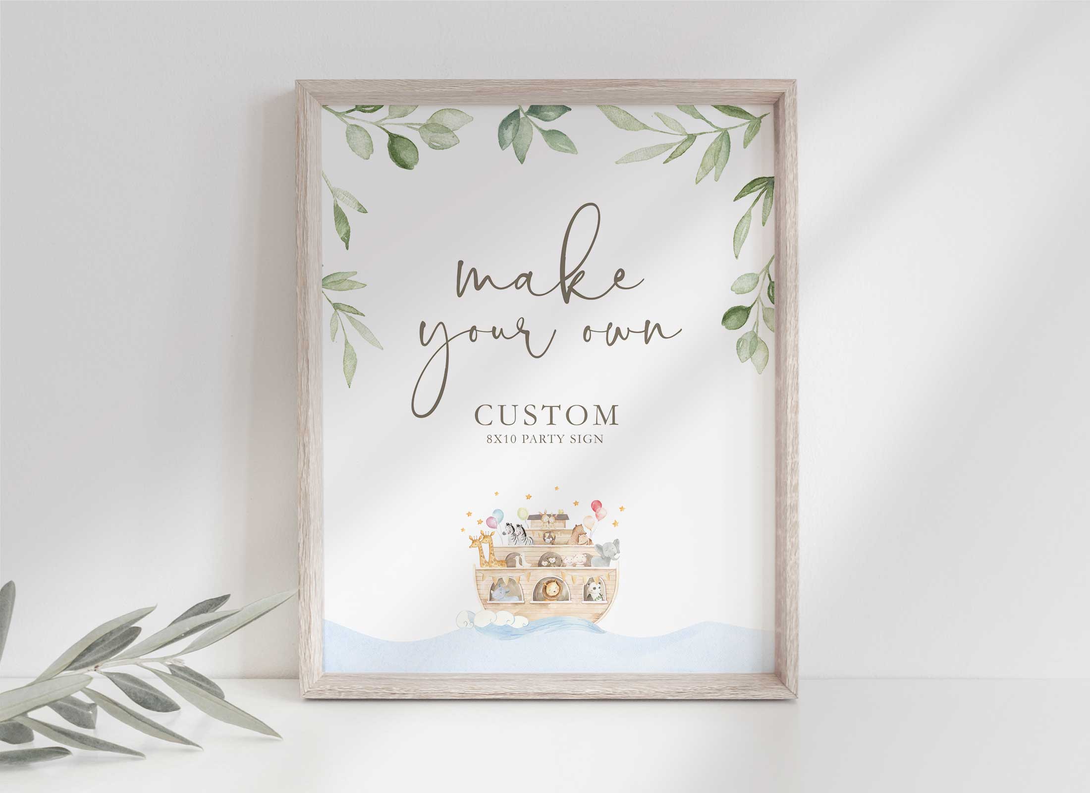 Baby Shower - Noah's Ark - Custom 8x10 Sign design preview