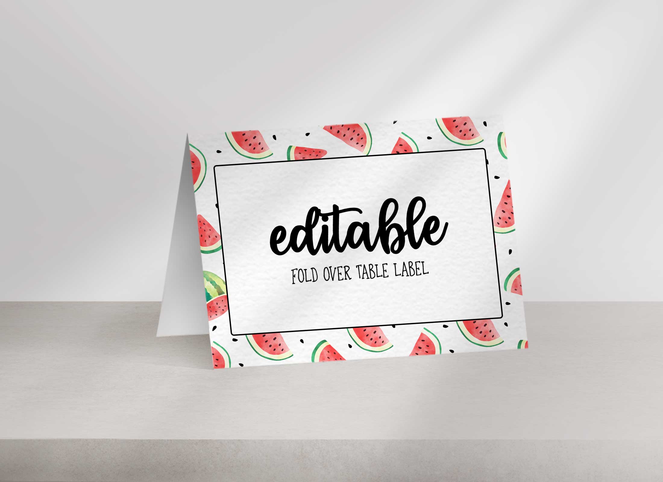 Watermelon Birthday - Food Labels Red design preview