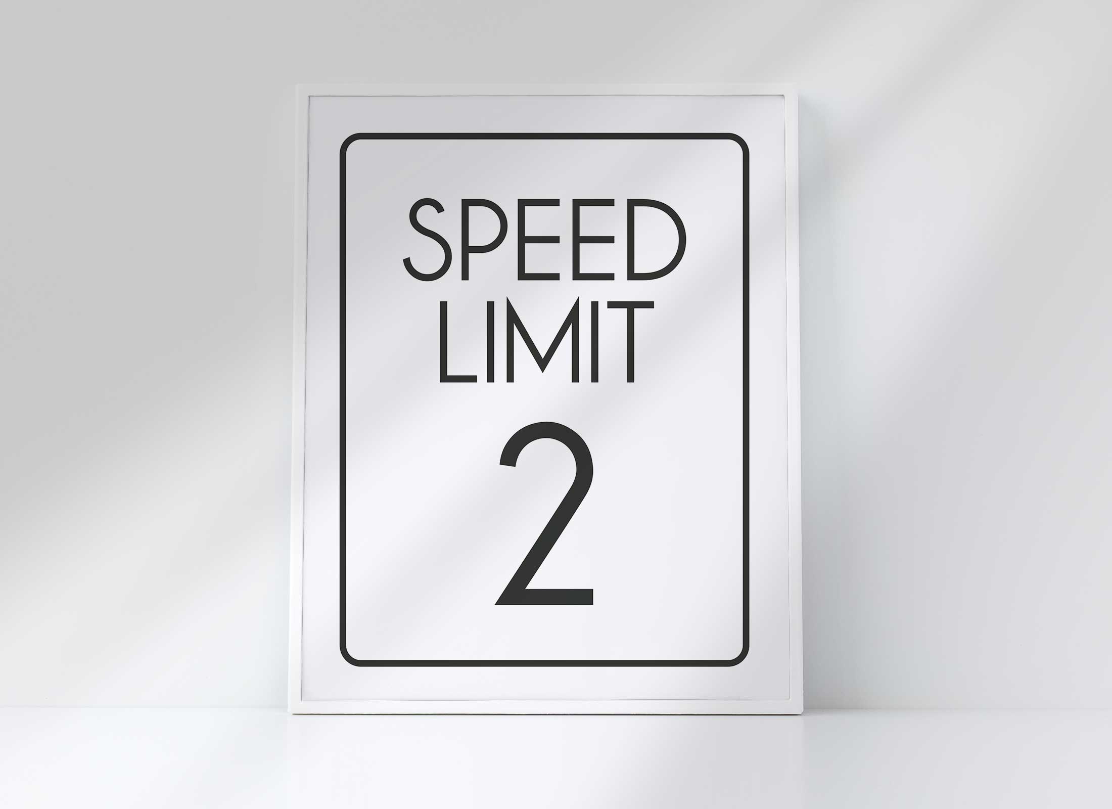 Racer Birthday - 8x10 - Speed Limit Sign design preview