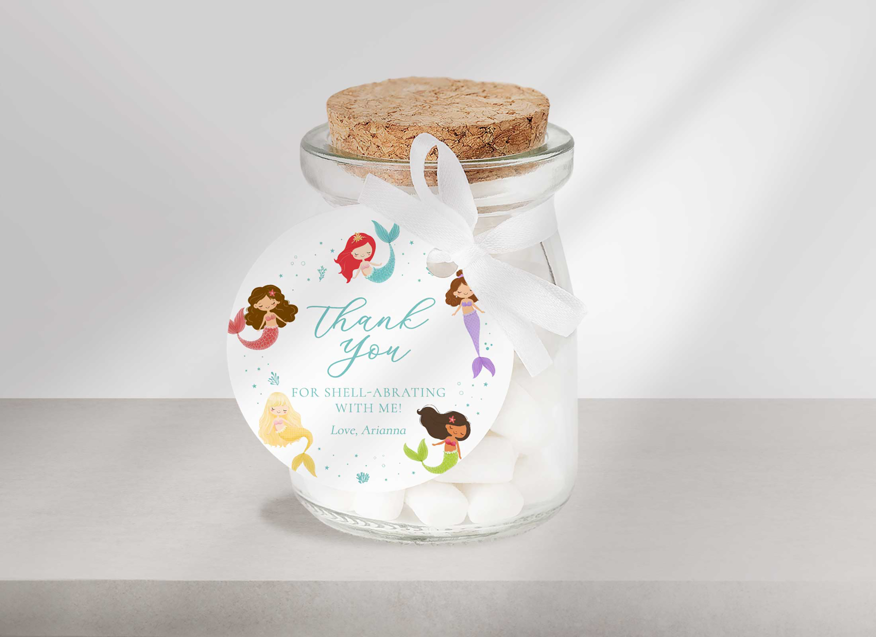 Colorful Mermaid - Birthday - Party Circles design preview