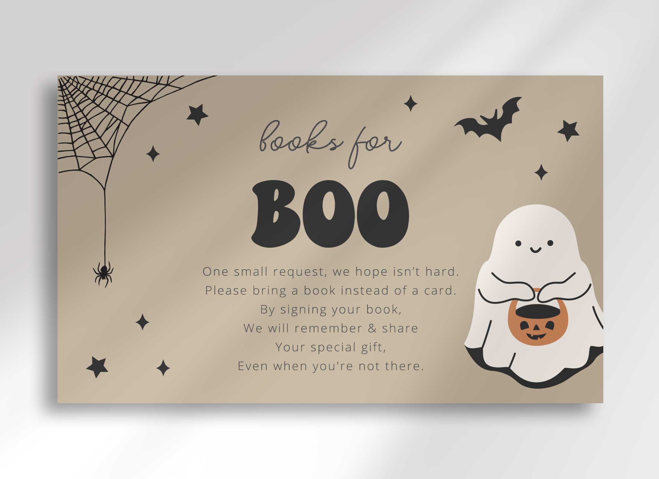 Happy Ghosts - Baby Shower - Neutral - Books for Boo design preview