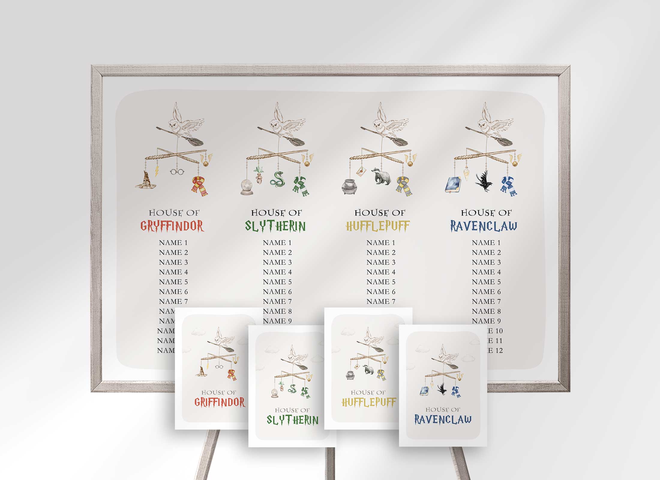 Wizard - Baby Shower - Seating Chart and Table Houses design preview