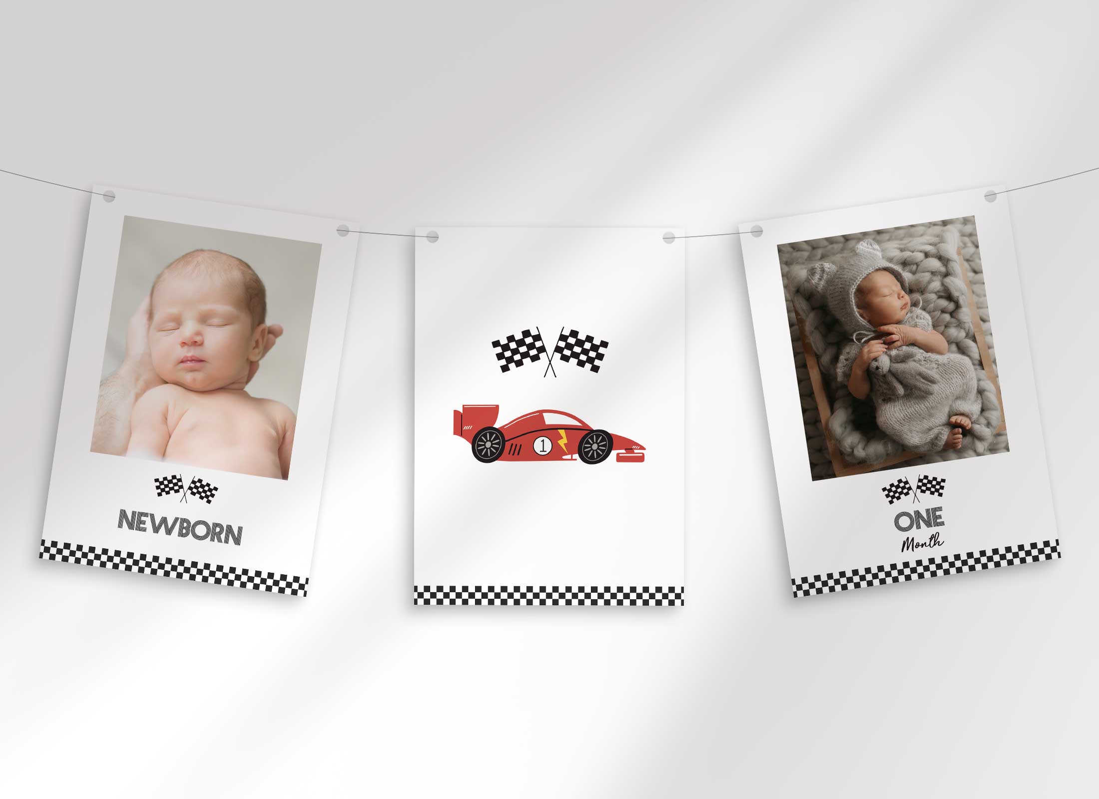 Racer Birthday - Milestone Photo Banner design preview