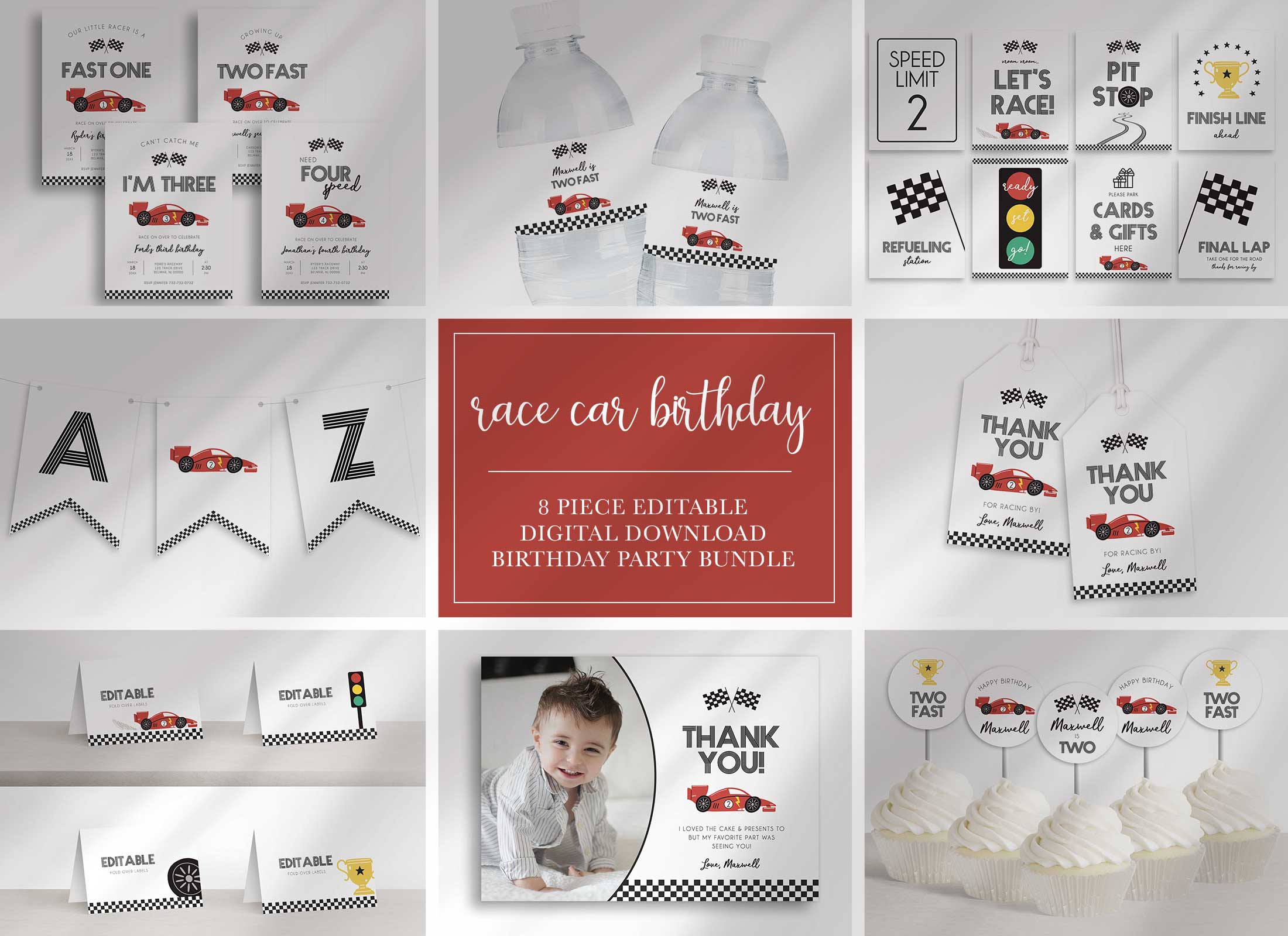 Racer Birthday - Party Bundle design preview